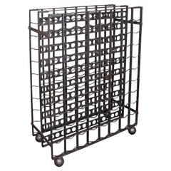 Großes antikes 160 Flaschen Chateau Weinregal, französisches Eisen, Kellerständer, viktorianisch