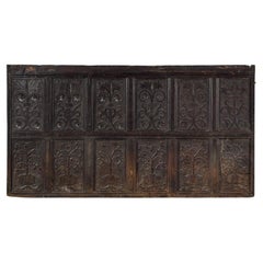 Large Antique 17th Century Carved Oak Panel