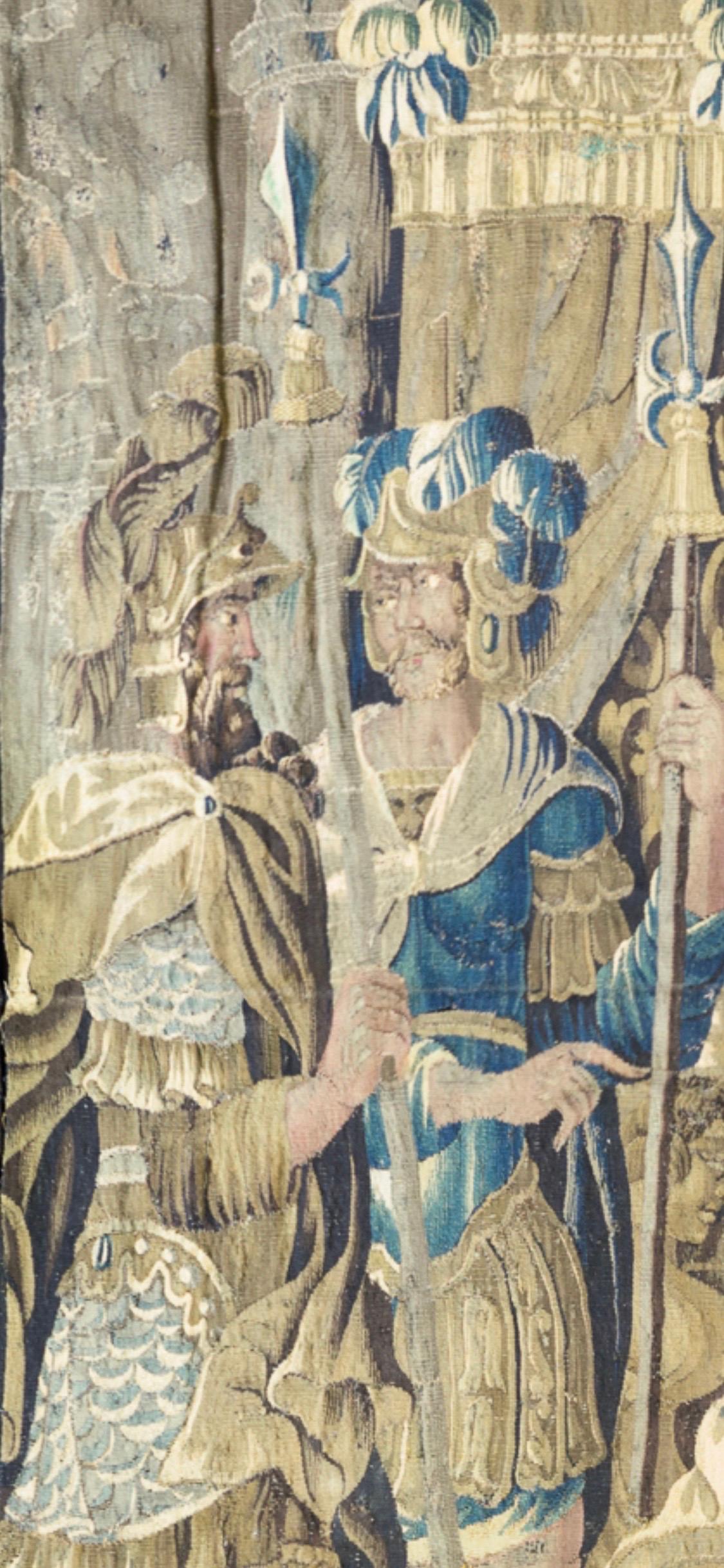 Gran tapiz religioso antiguo de Bruselas del siglo XVII Belga en venta
