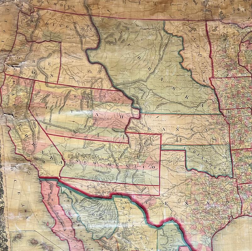 Grande carte ancienne de l'Amérique du Nord datant de 1859 en vente 5