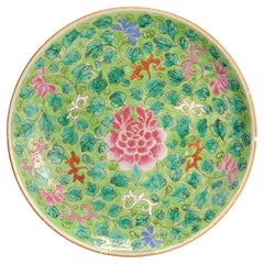 Large Antique 18C Qianlong period Chinese Porcelain SE Asia Famille Rose Charger