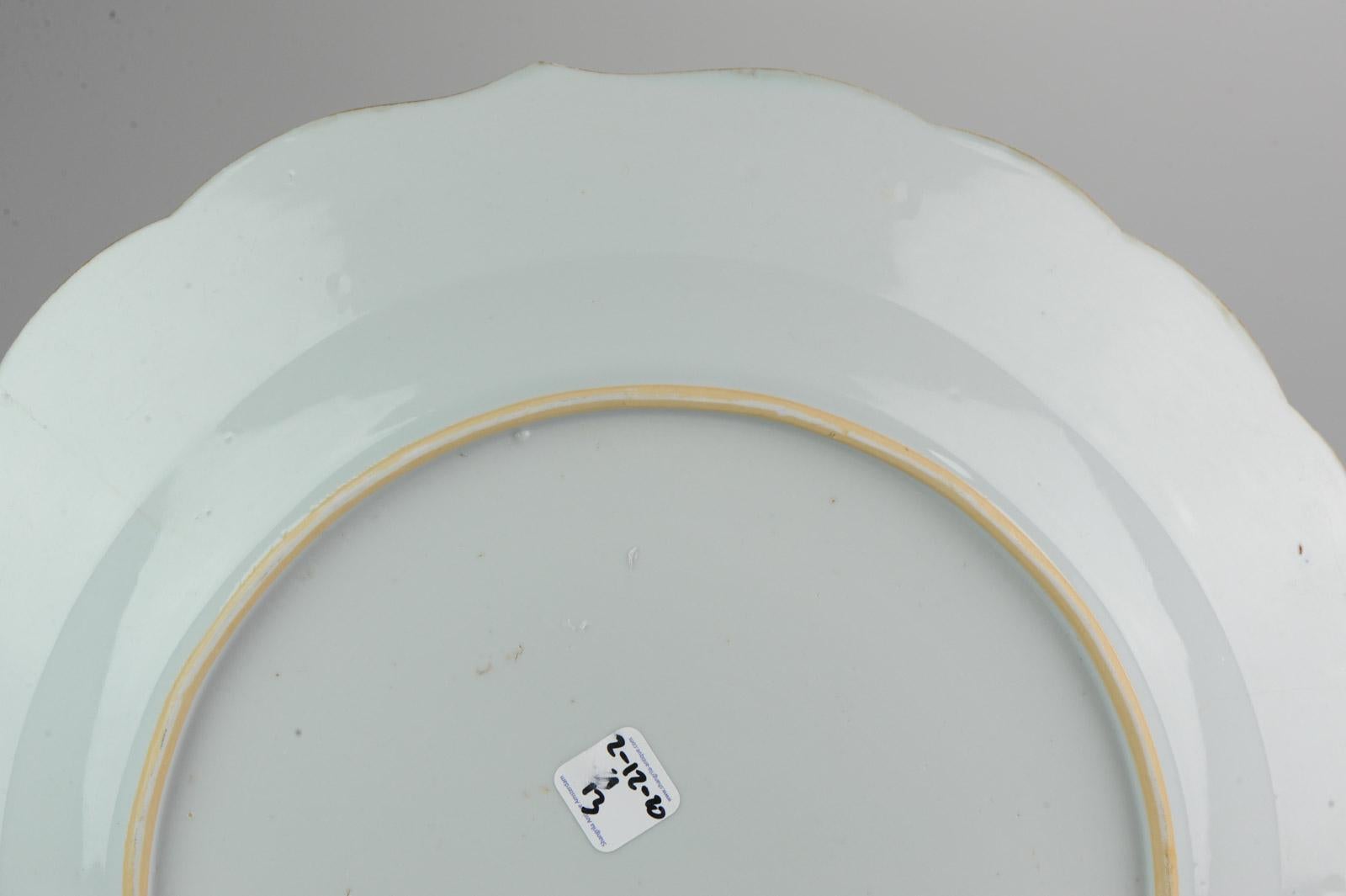 Large Antique 18C Serving Platter Qing Chinese Porcelain China Landscape Scene For Sale 2