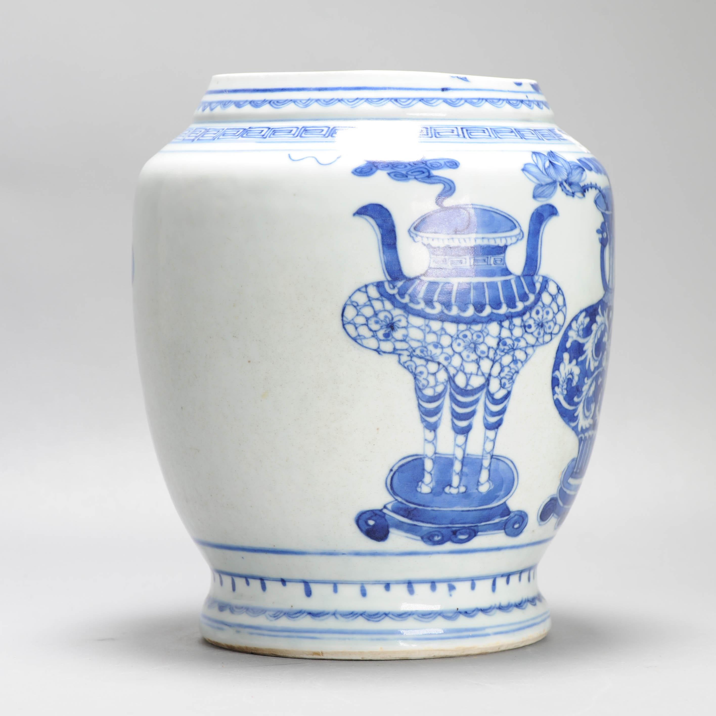 18th Century and Earlier Large Antique 18th C Chinese Taste Porcelain Vase Incense Burners China For Sale