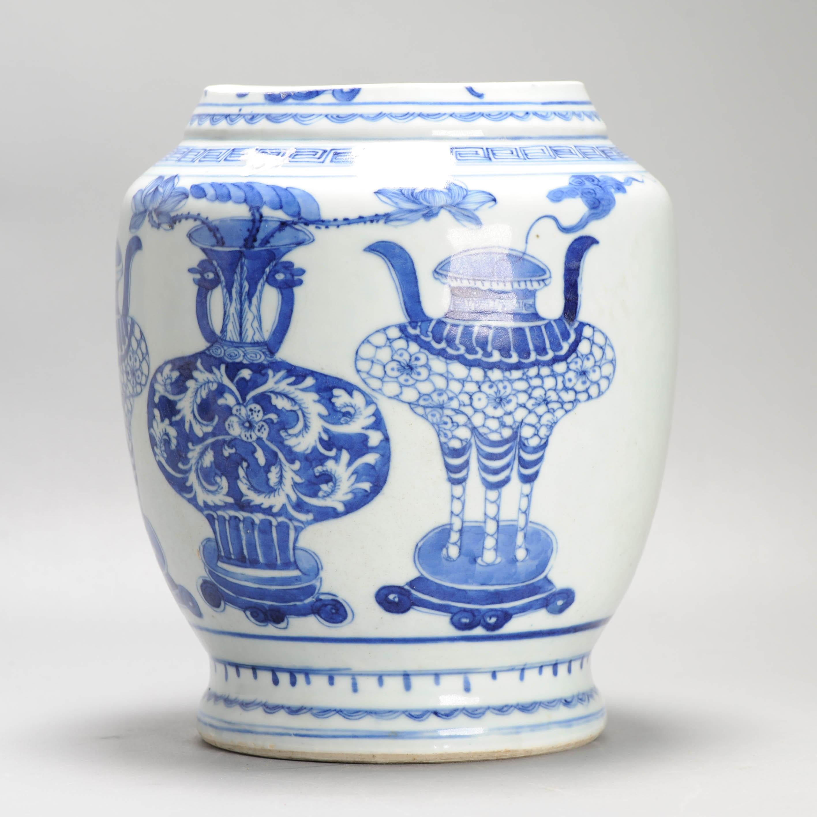 Large Antique 18th C Chinese Taste Porcelain Vase Incense Burners China For Sale 2