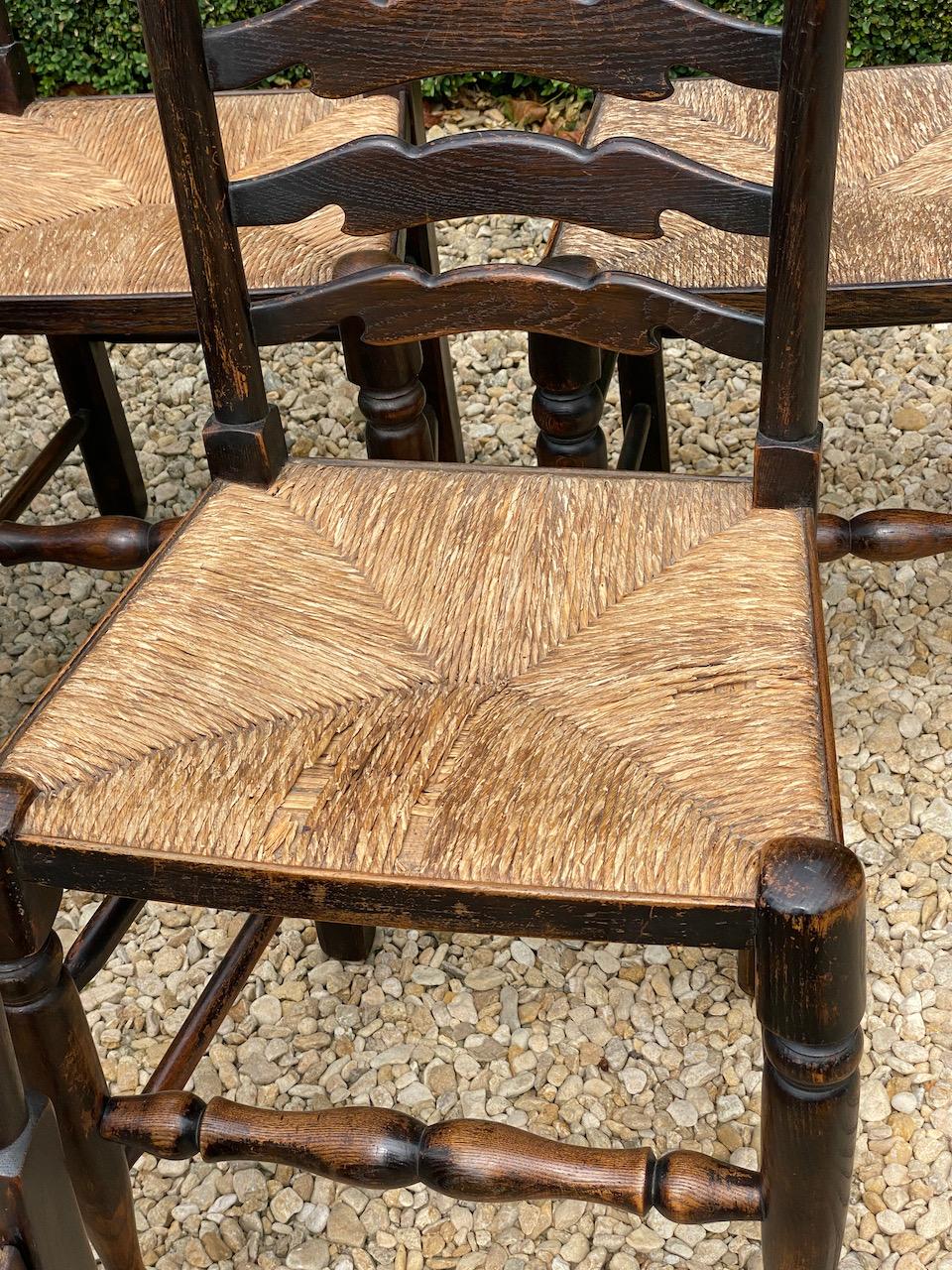 Large Antique 18th Century Design Oak Refectory Dining Table & Twelve Chairs 1