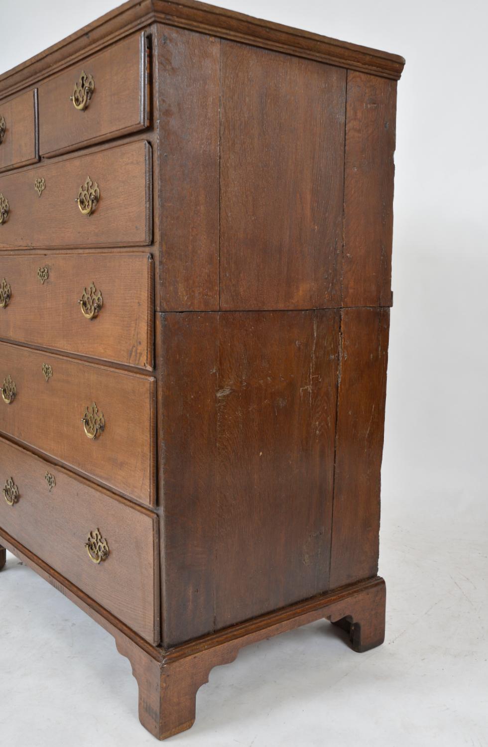 Large Antique 18th Century Georgian Oak Tallboy Chest of Six Drawers English For Sale 5