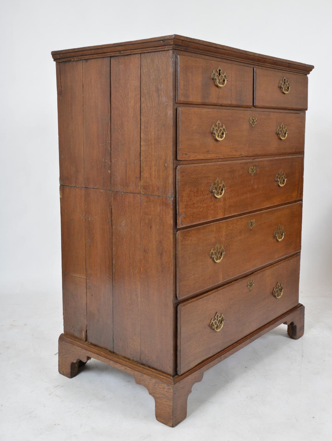Large Antique 18th Century Georgian Oak Tallboy Chest of Six Drawers English For Sale 6