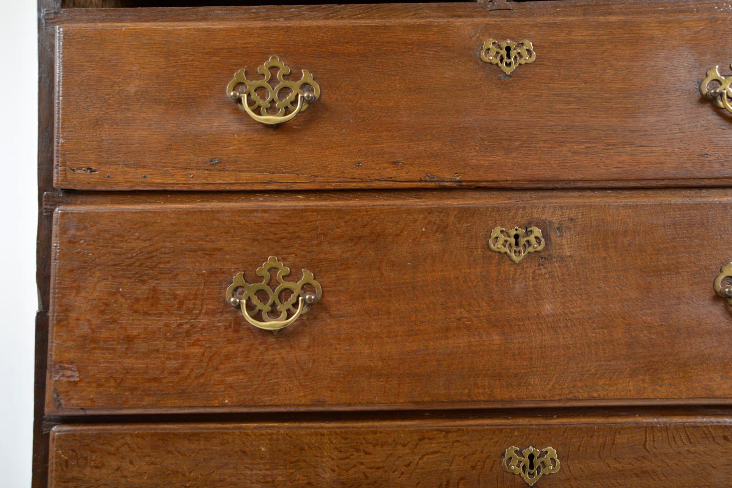 Large Antique 18th Century Georgian Oak Tallboy Chest of Six Drawers English For Sale 10