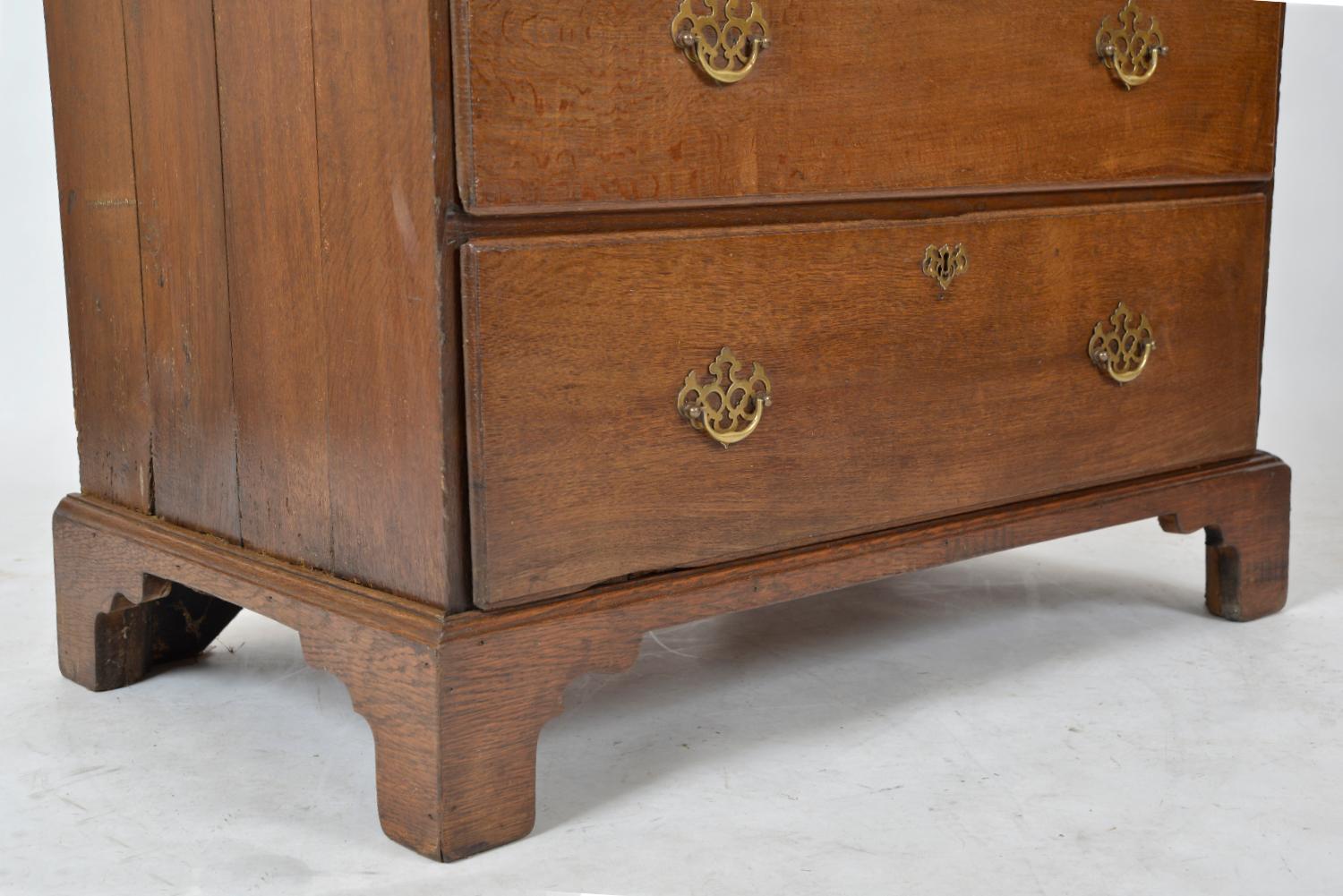 Large Antique 18th Century Georgian Oak Tallboy Chest of Six Drawers English For Sale 13
