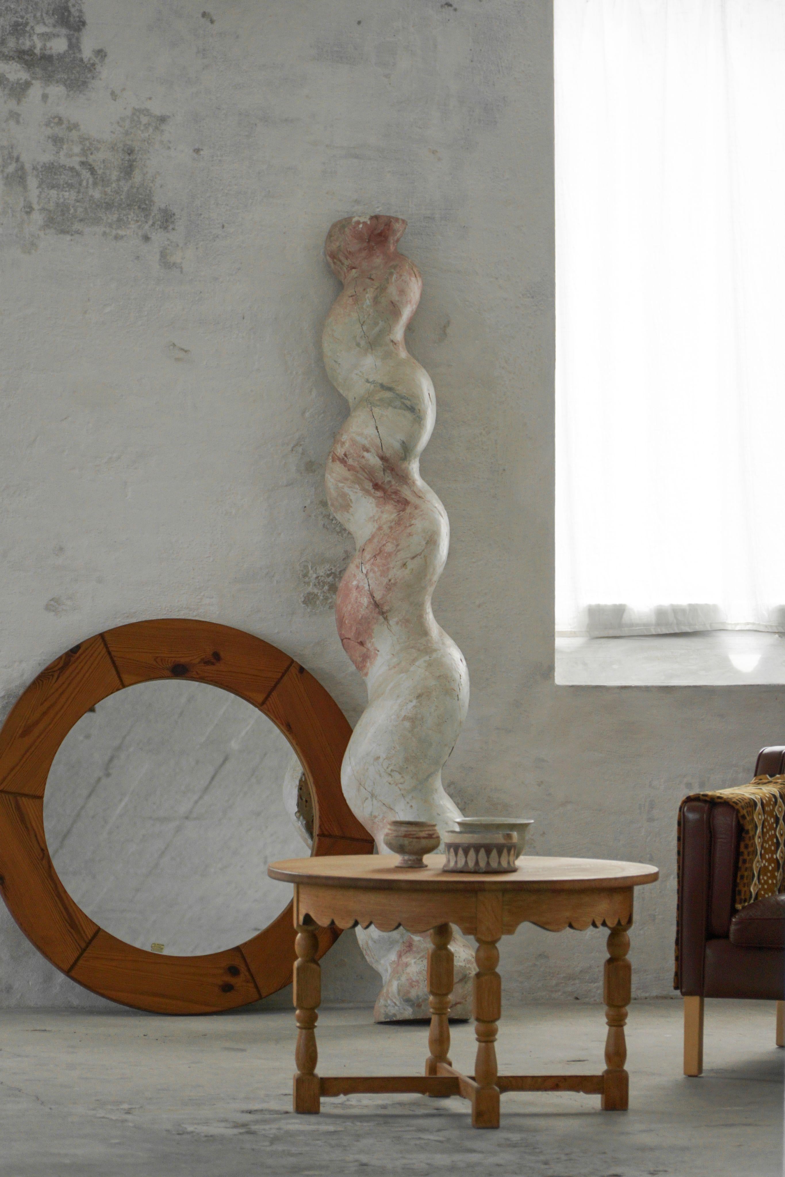 Large Antique 18th Century Italian Sculptural Wooden Barley Twisted Pedestal For Sale 2