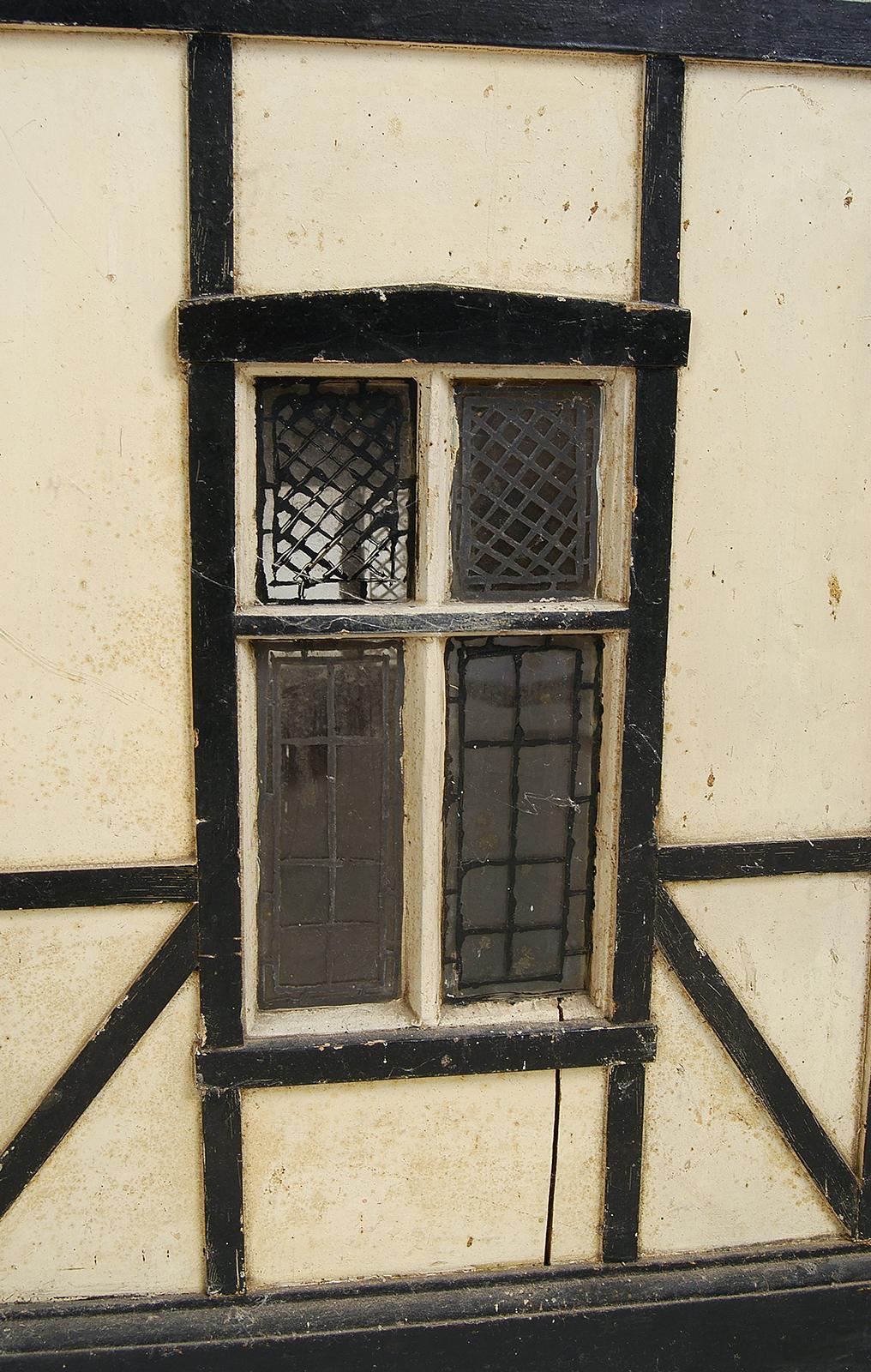 Large Antique Scratch-Built Model English Tudor Mansion Wooden Doll’s House 10