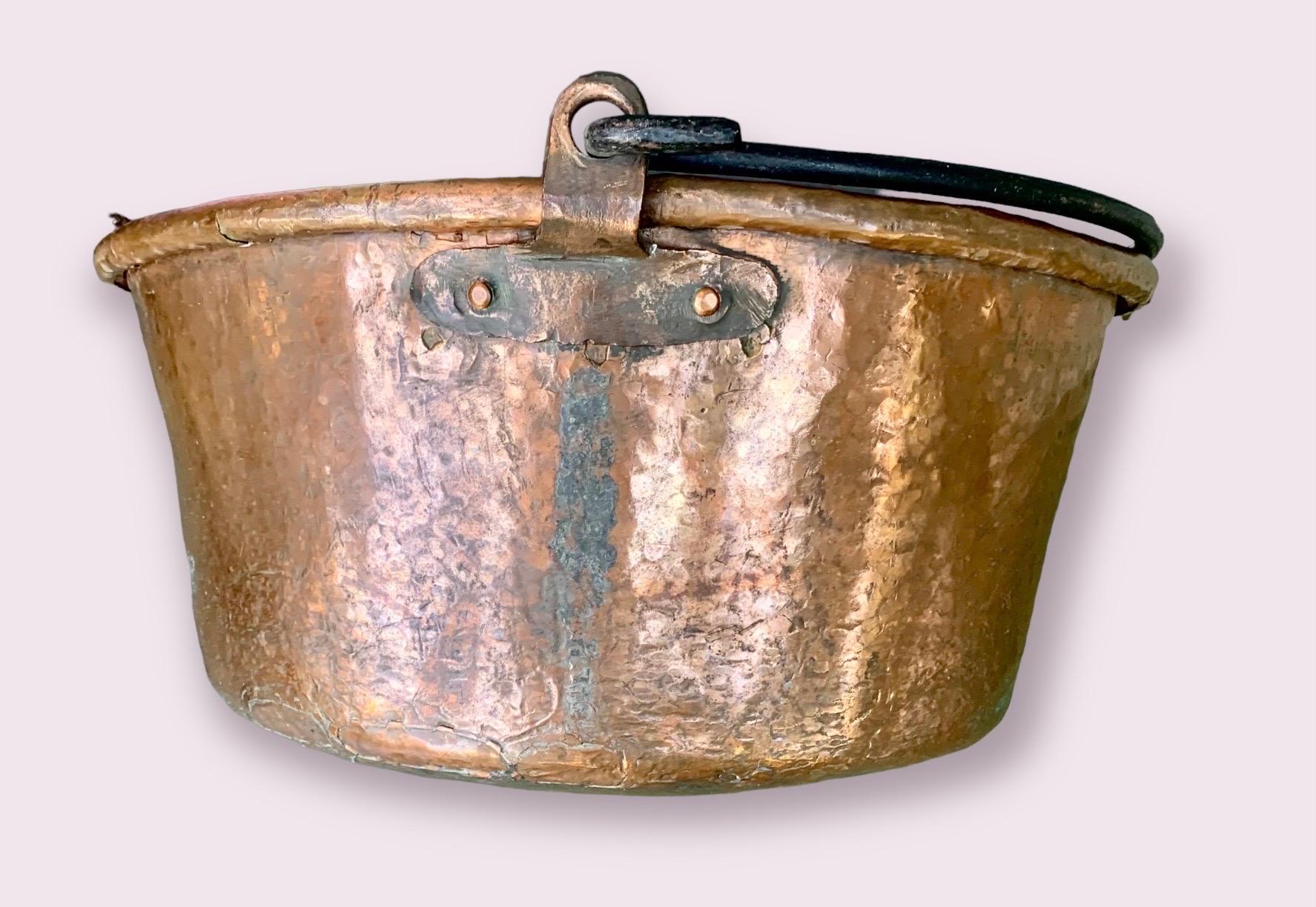 Large Antique 19th C. French Copper Cauldron 7