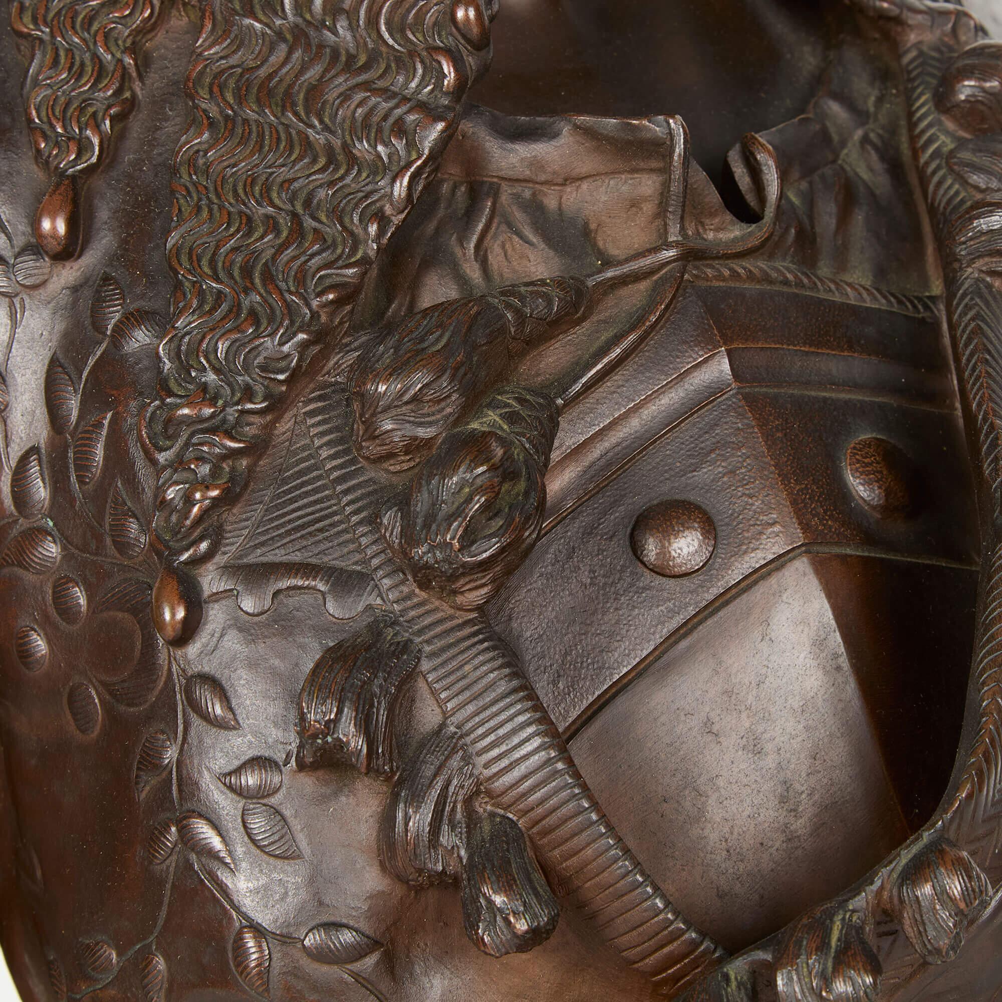 Grande scultura antica del XIX secolo in bronzo del guerriero moresco Henri Plé in vendita 3