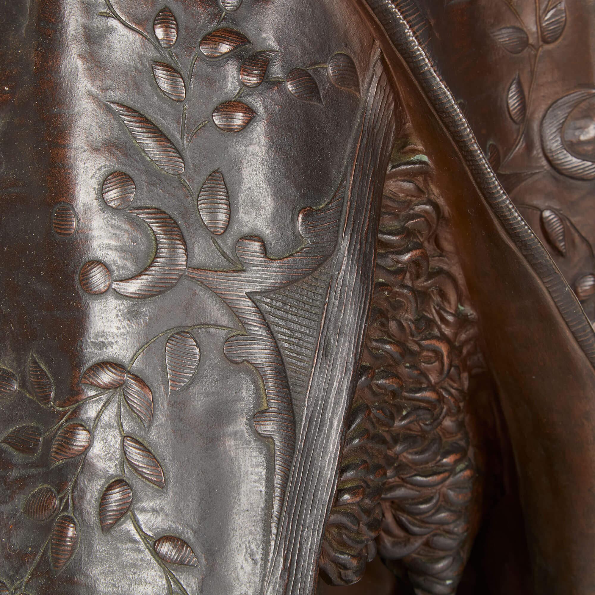 Grande scultura antica del XIX secolo in bronzo del guerriero moresco Henri Plé in vendita 4