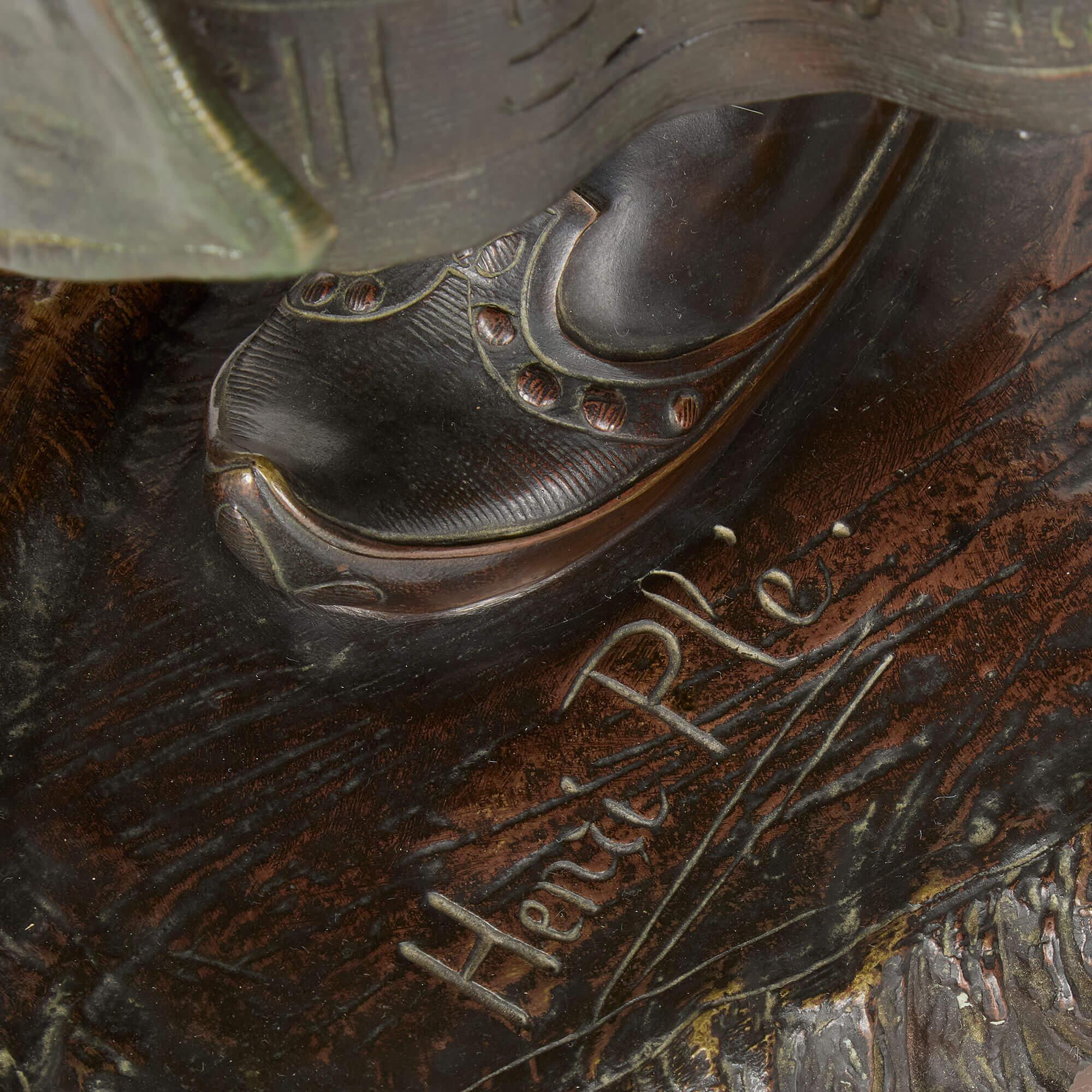 Grande scultura antica del XIX secolo in bronzo del guerriero moresco Henri Plé in vendita 5