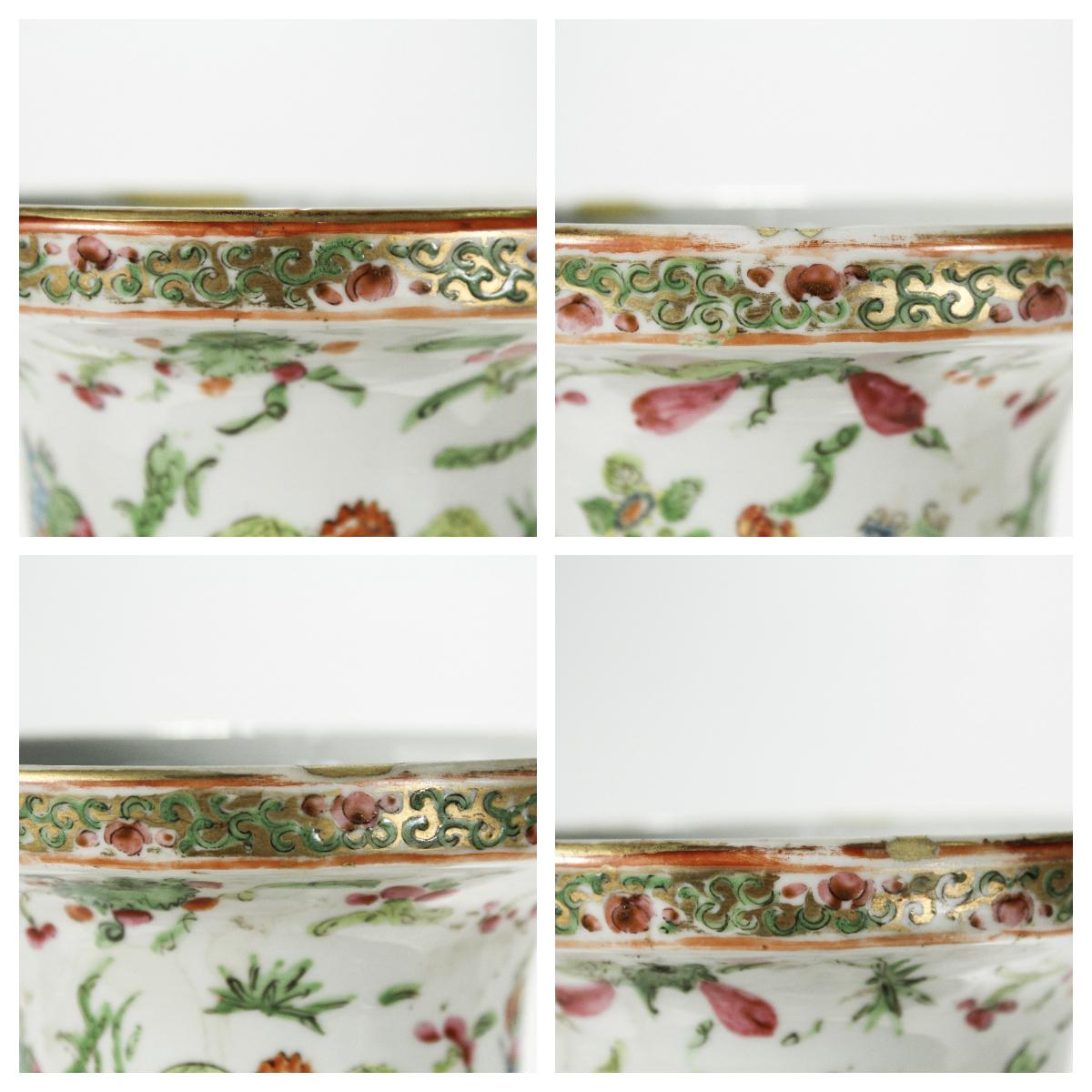 Large Antique 19th Century Chinese Rose Mandarin Porcelain Vase For Sale 3