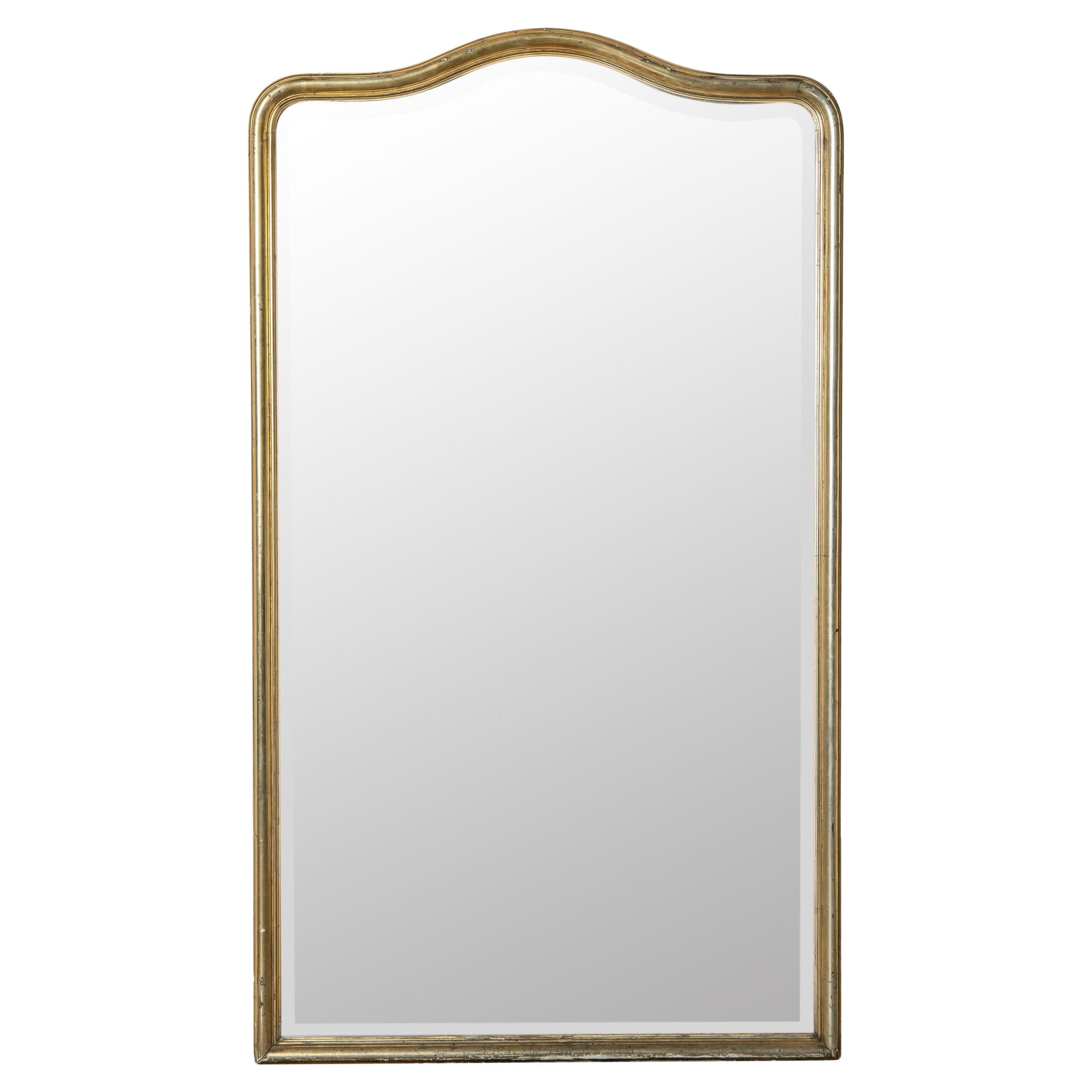 Large Antique 19th Century French Gilt Mirror