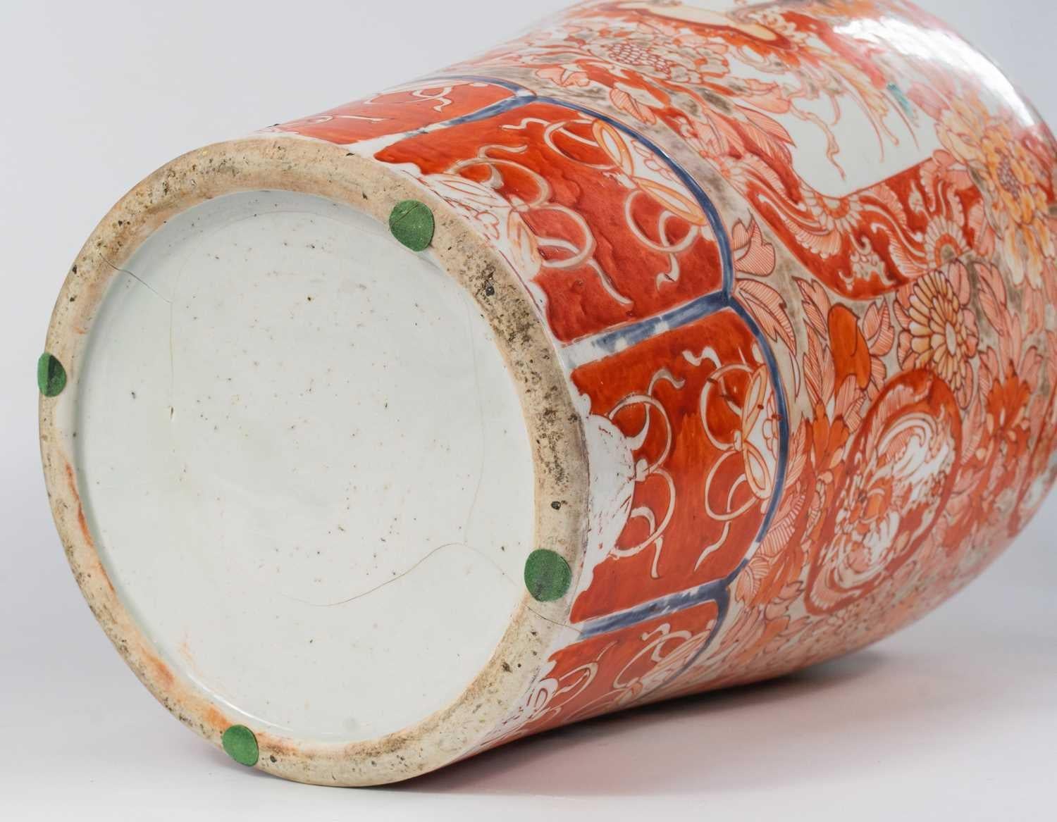 Large antique 19th century Imari 24” vase boasting wonderful hand painted panels in orange, red, god, white and blue colours.


An exquisite decorative piece that even though having a repair to the top (as shown in pictures) does not detract from