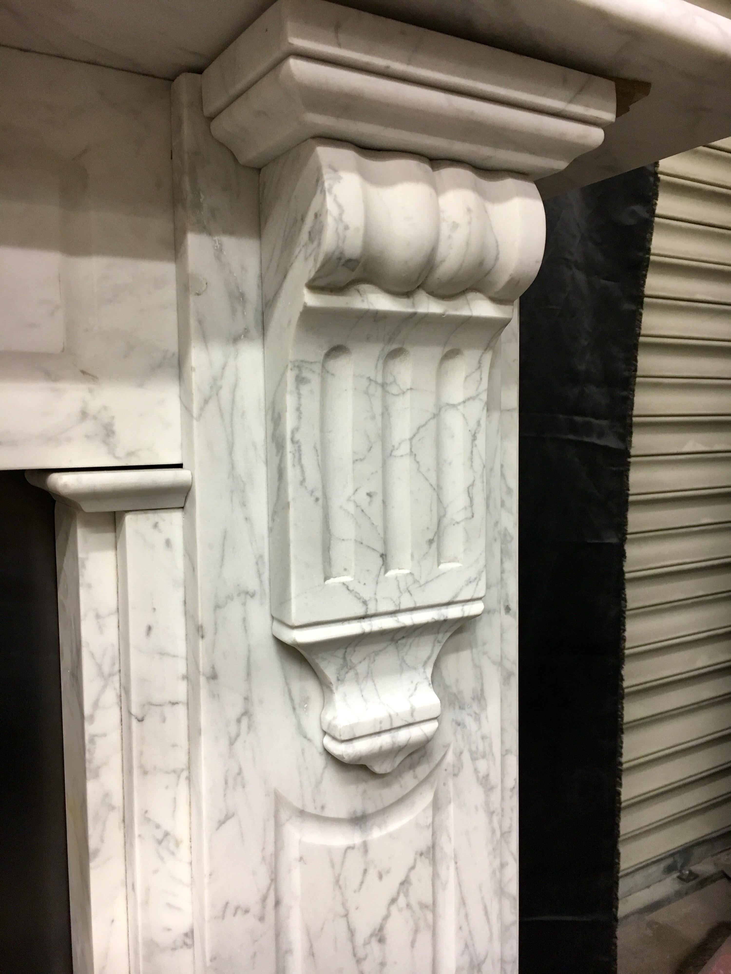 large marble fireplace