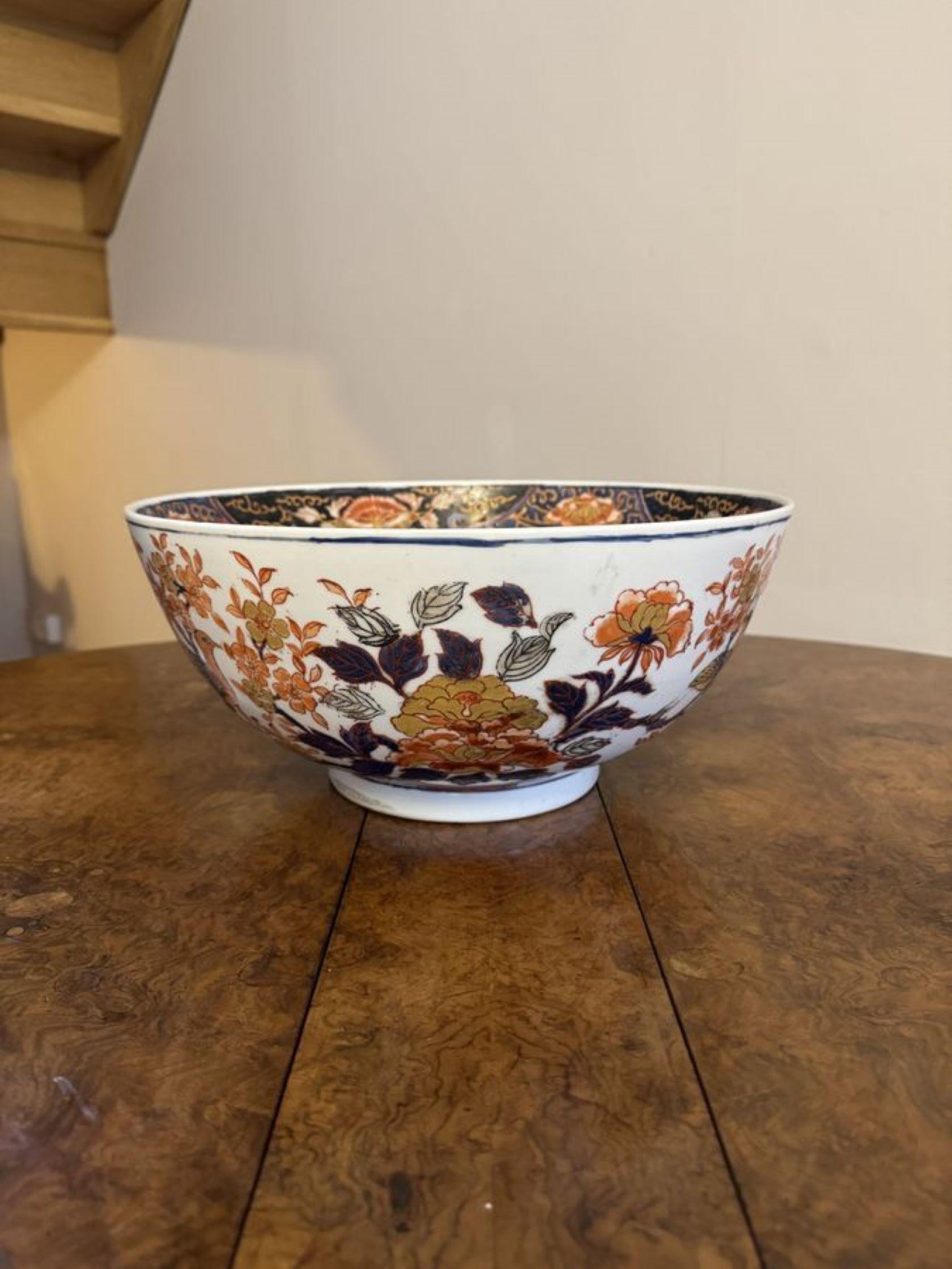 19th Century Large antique 19th century quality Chinese porcelain bowl For Sale