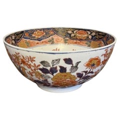 Gran cuenco antiguo de porcelana china de calidad del siglo XIX
