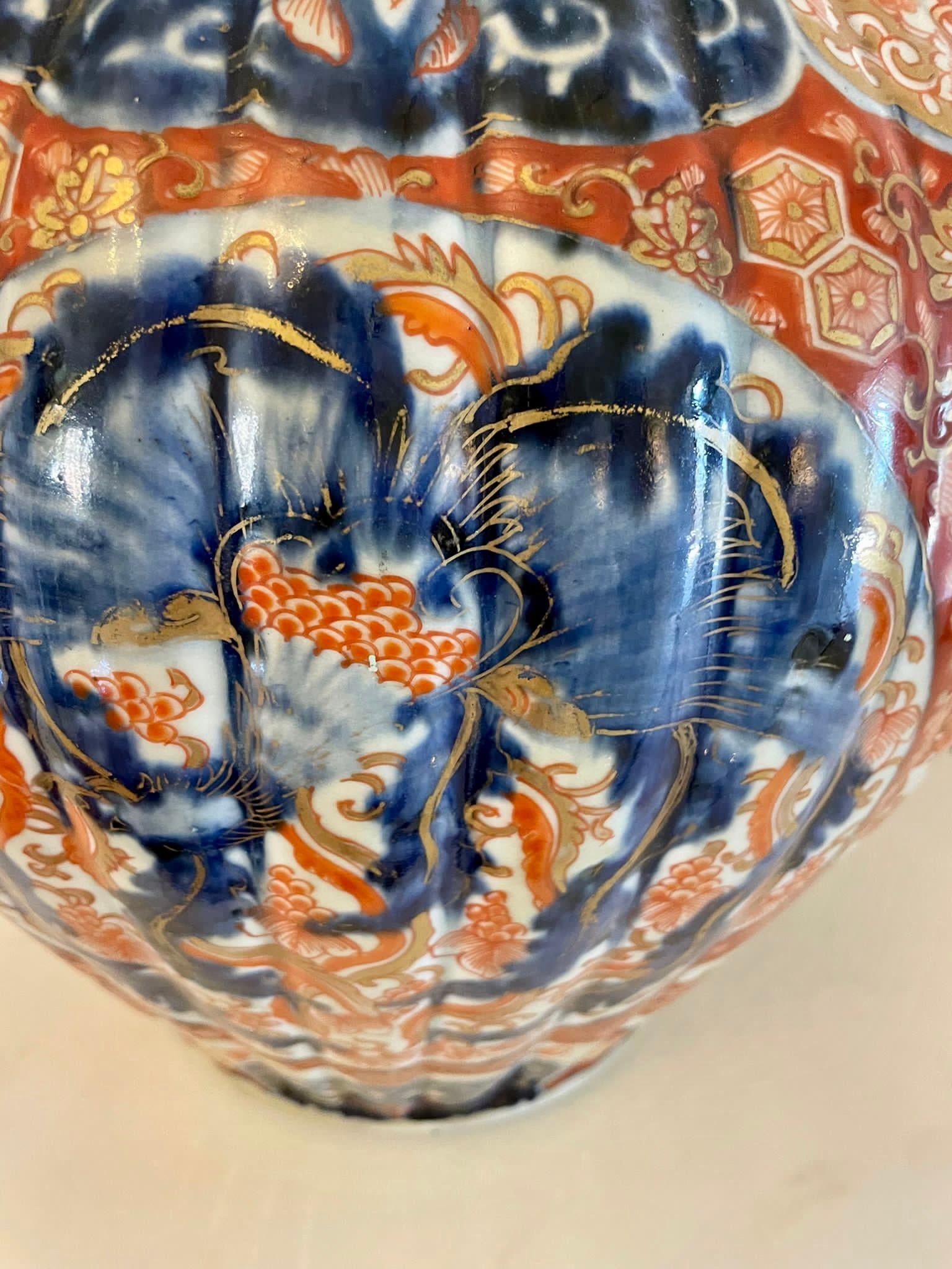 Large Antique 19th Century Quality Imari Lidded Vase For Sale 2