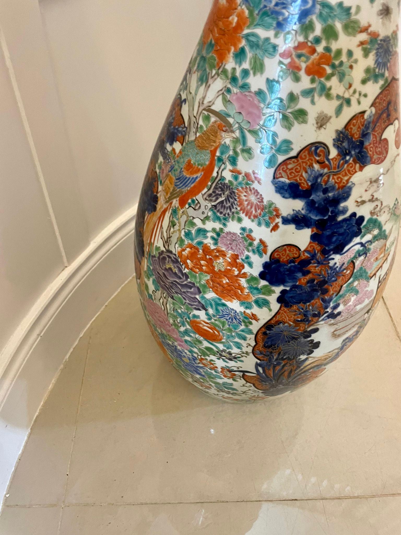 Large Antique 19th Century Quality Japanese Imari Floor Standing Vase  For Sale 8