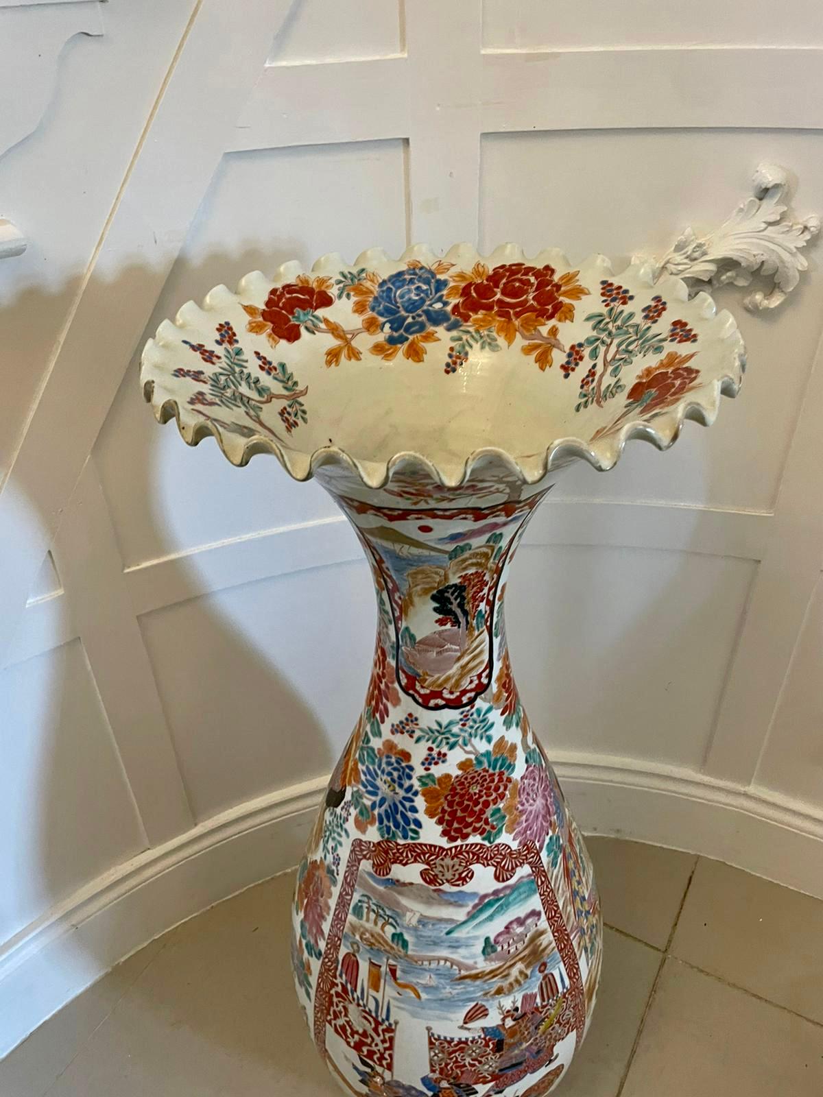 Large Antique 19th Century Quality Japanese Imari Floor Standing Vase For Sale 9