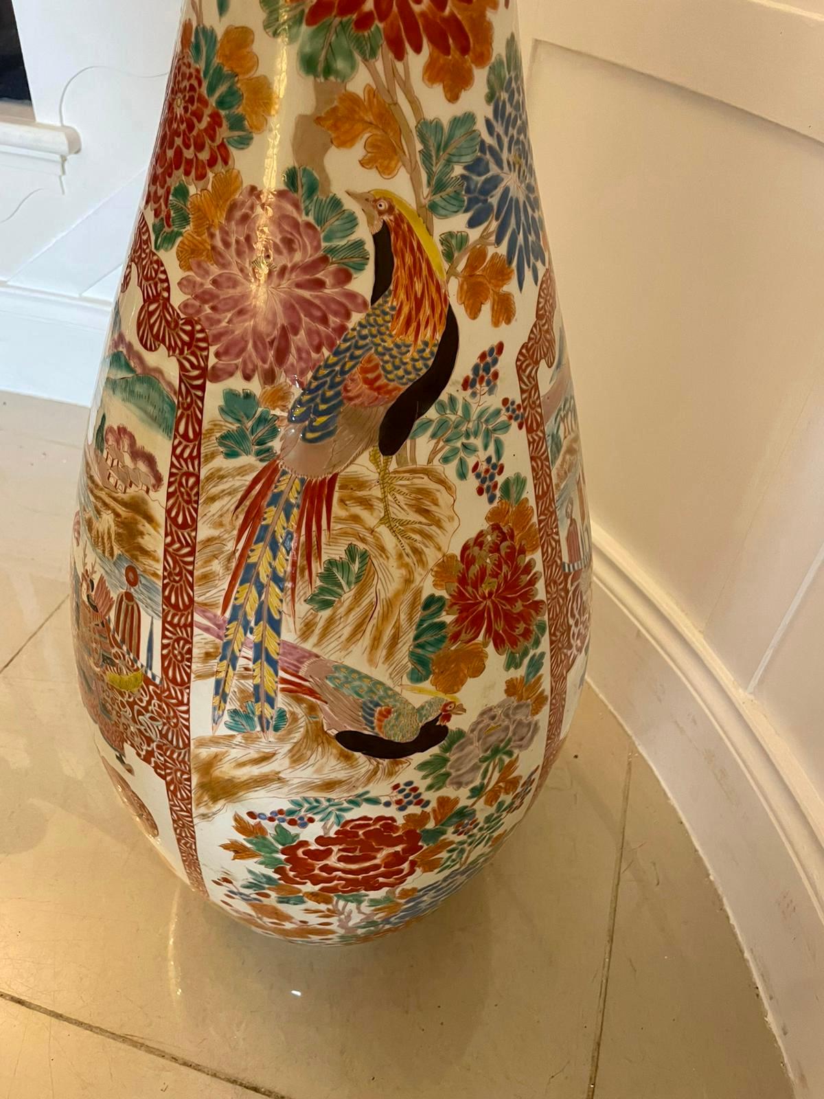 Large Antique 19th Century Quality Japanese Imari Floor Standing Vase For Sale 3