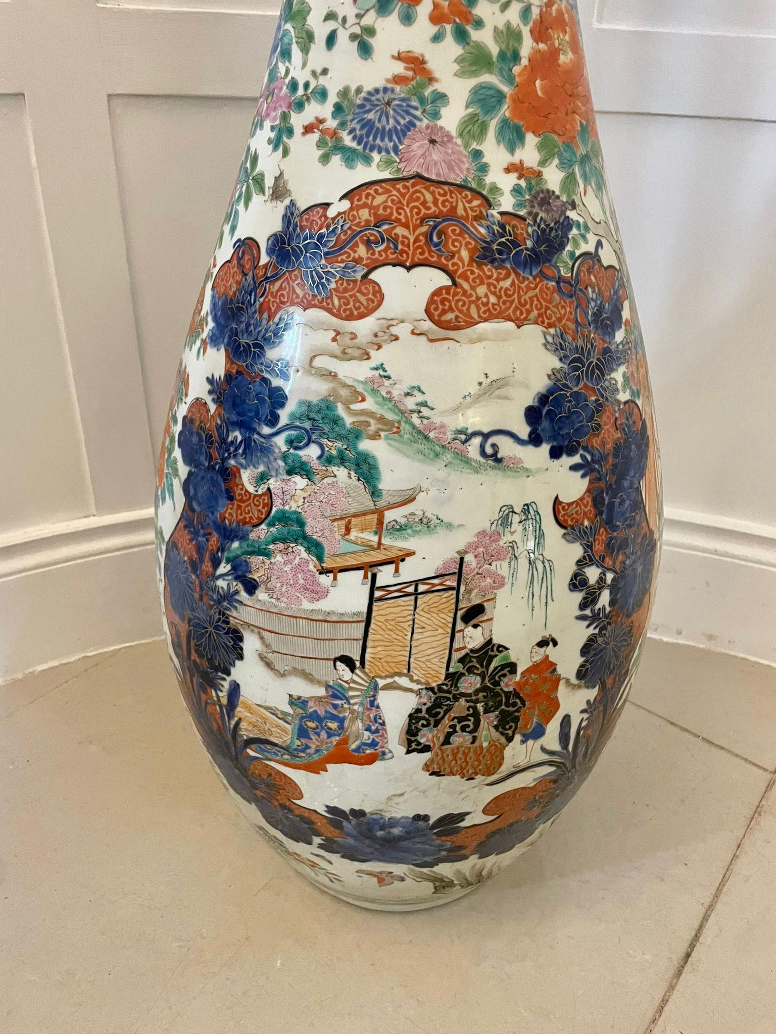 Large Antique 19th Century Quality Japanese Imari Floor Standing Vase  For Sale 4