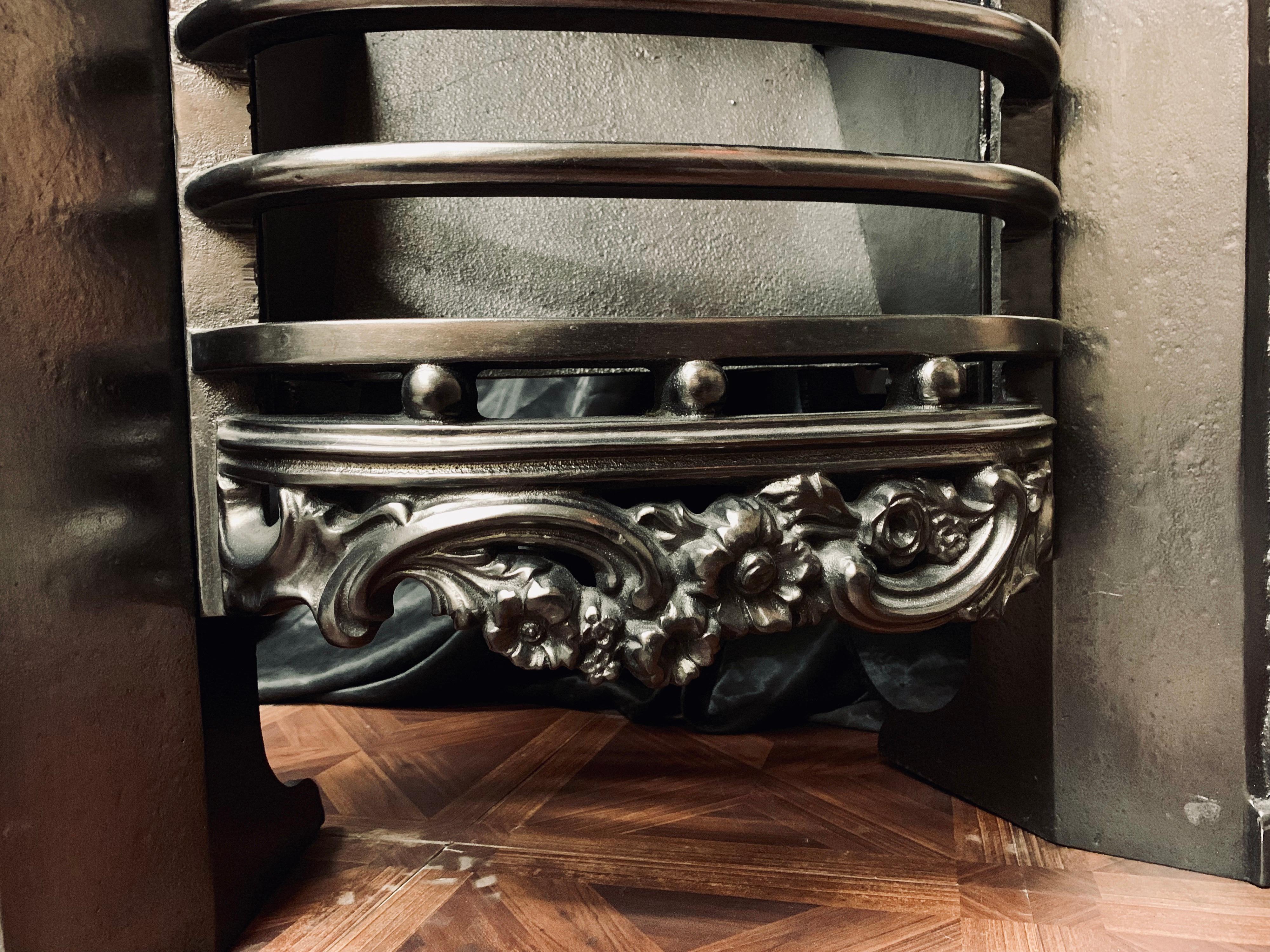 Large Antique 19th Century Regency Style Cast Iron Register Fireplace Insert 2