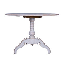 Large Antique 19th Century Swedish Tilt-Top Table