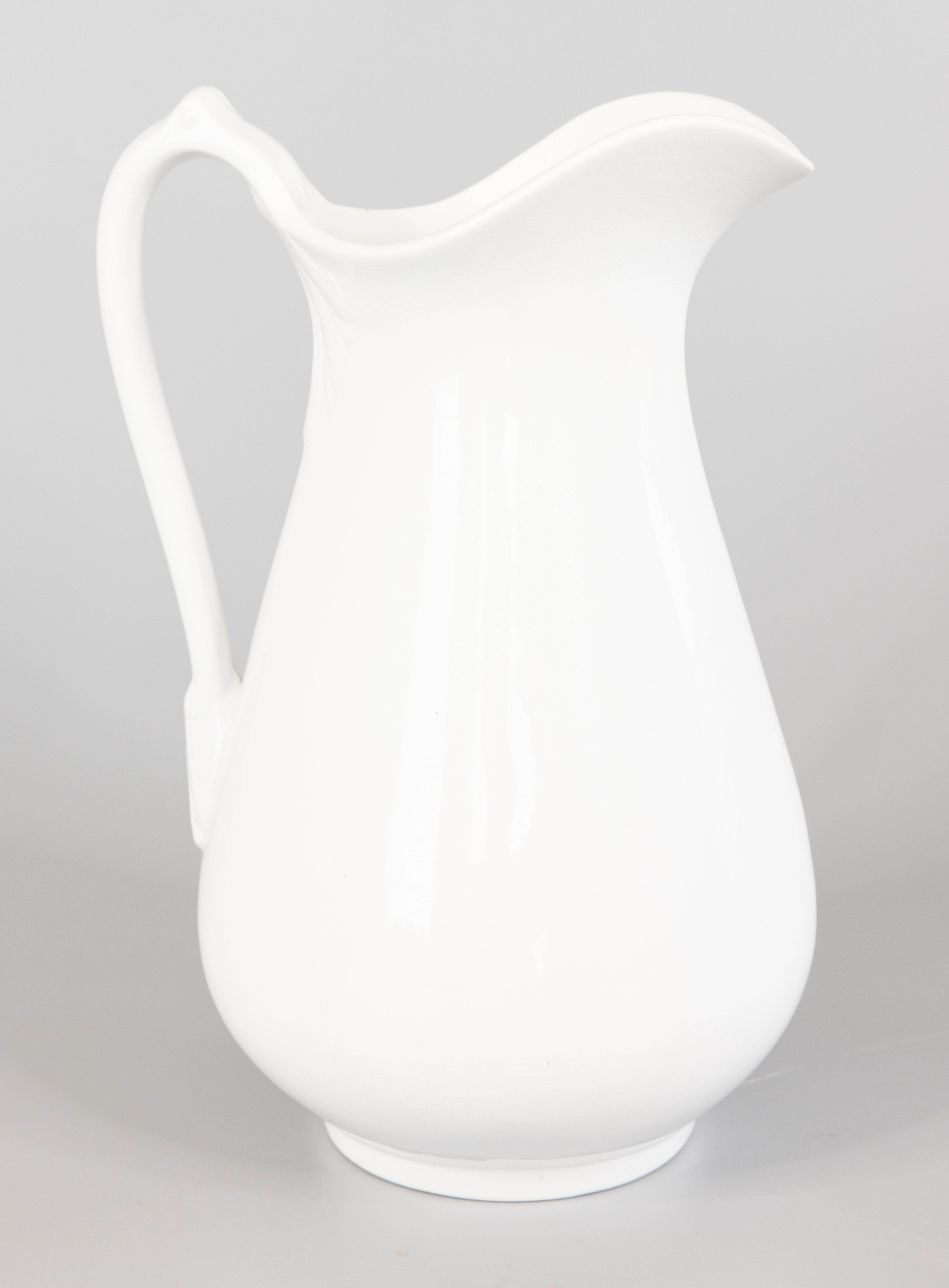 White Ceramic Pitcher with Berry Decal 1.1 L 
