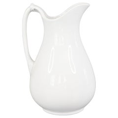 Grand pichet ancien en pierre de fer blanche du 19ème siècle