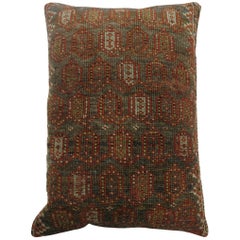 Grand coussin persan ancien du 20ème siècle de couleur marron à motif cachemire Malayer