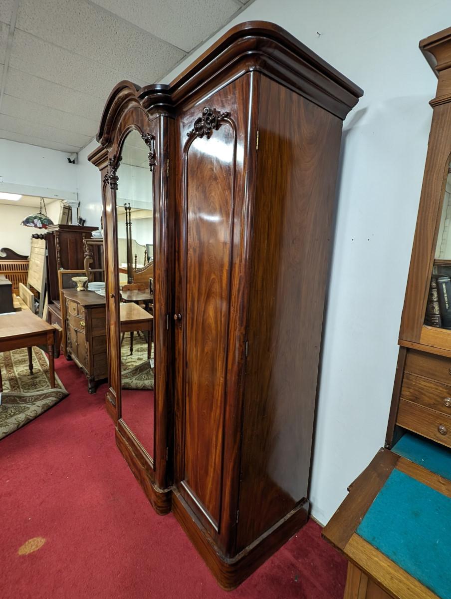 Large Antique 3 Door Armoire, Mahogany, 19th Century For Sale 2