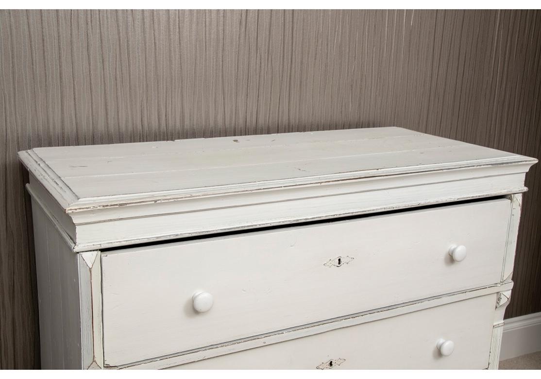 Large Antique 3 Drawer Cottage Chest in Custom Paint 1