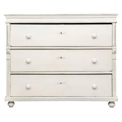 Large Antique 3 Drawer Cottage Chest in Custom Paint