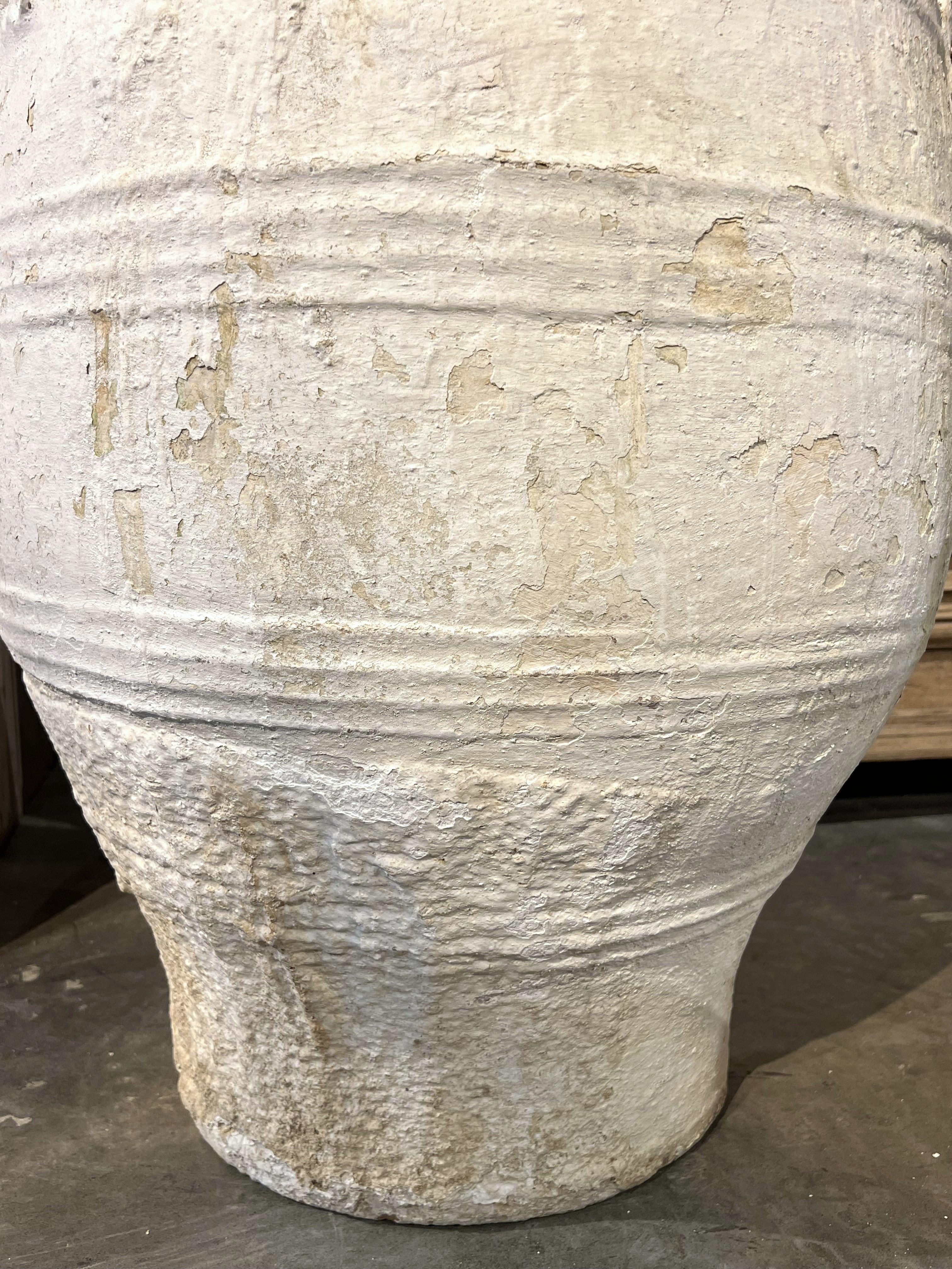 Gran olla antigua de 3 asas para aceite de oliva o vino, Grecia, circa 1875 en venta 4
