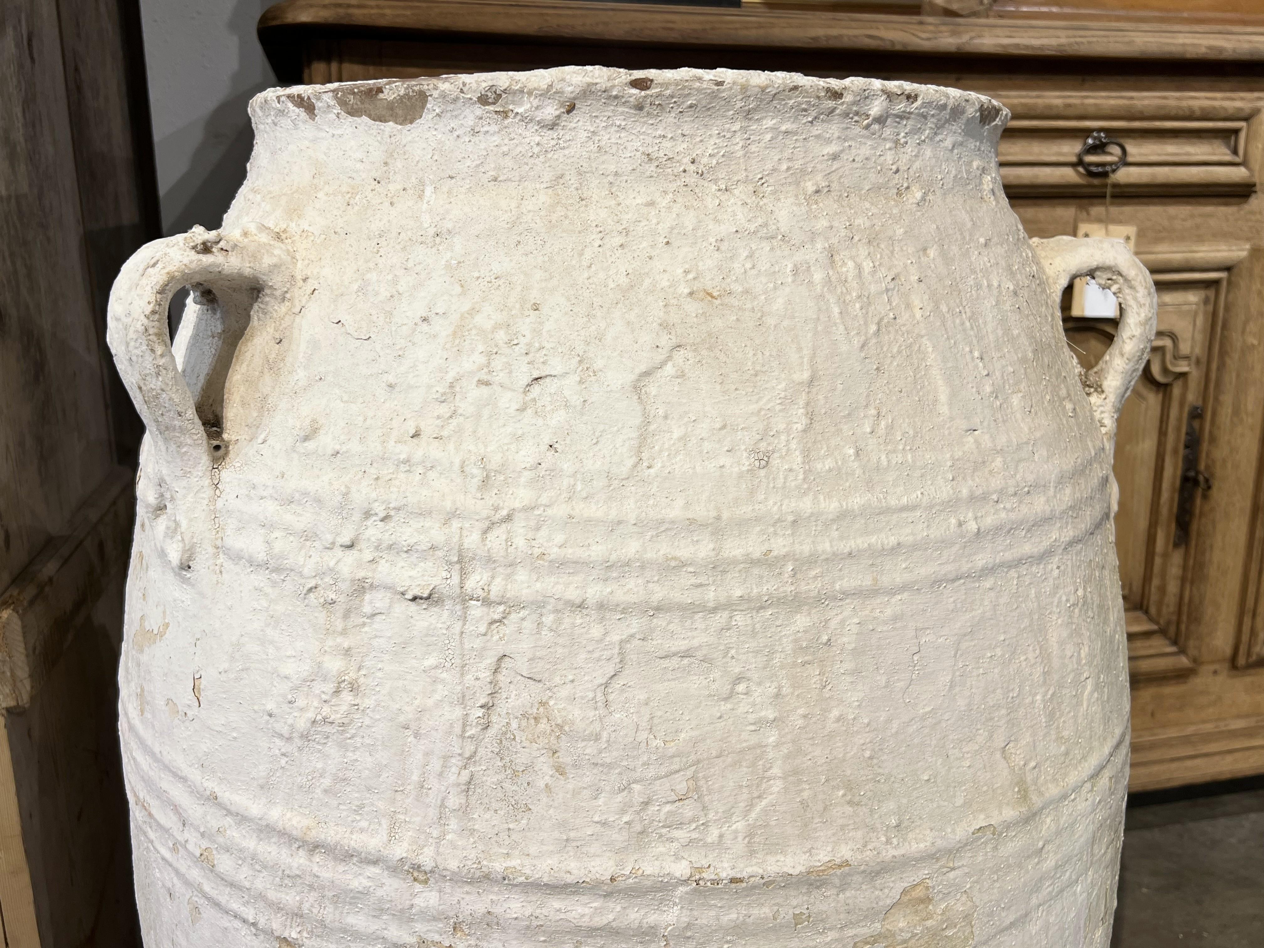 Gran olla antigua de 3 asas para aceite de oliva o vino, Grecia, circa 1875 en venta 5