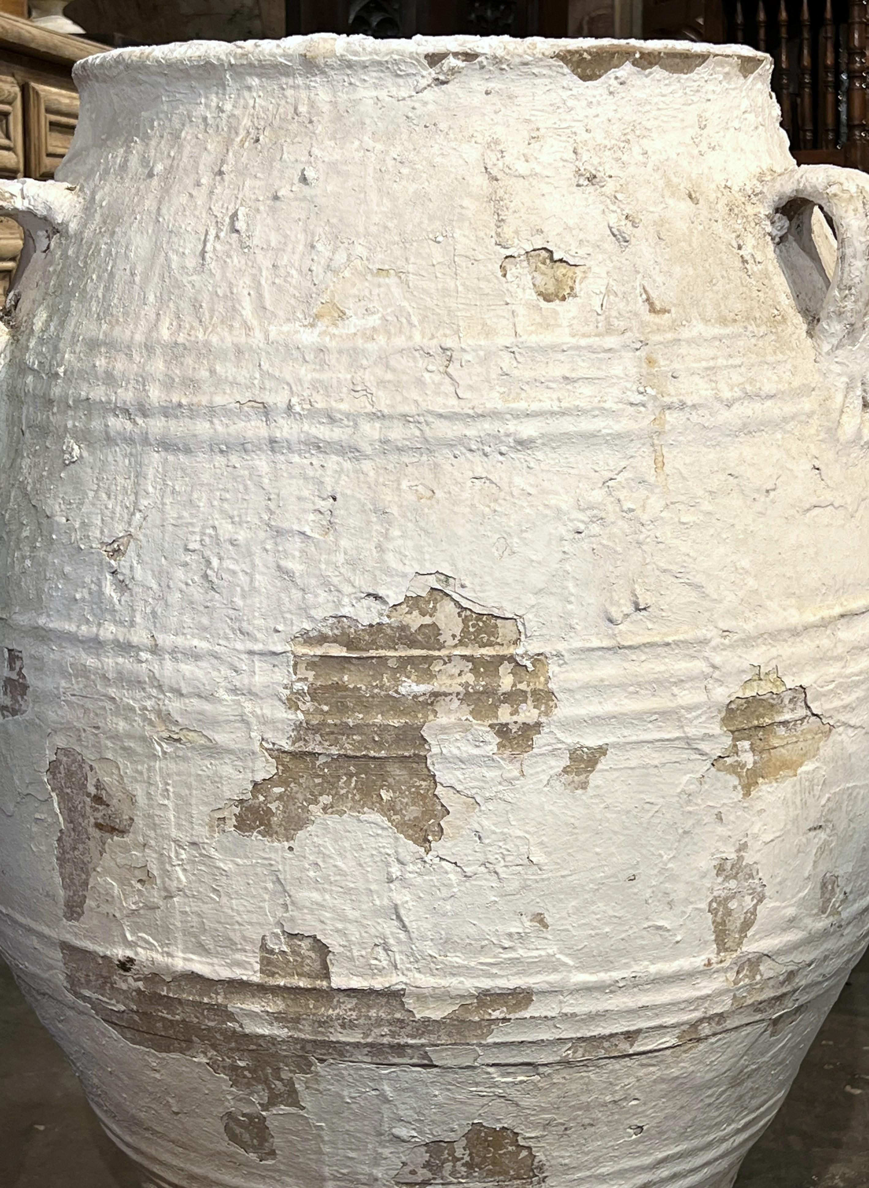 Gran olla antigua de 3 asas para aceite de oliva o vino, Grecia, circa 1875 Griego en venta