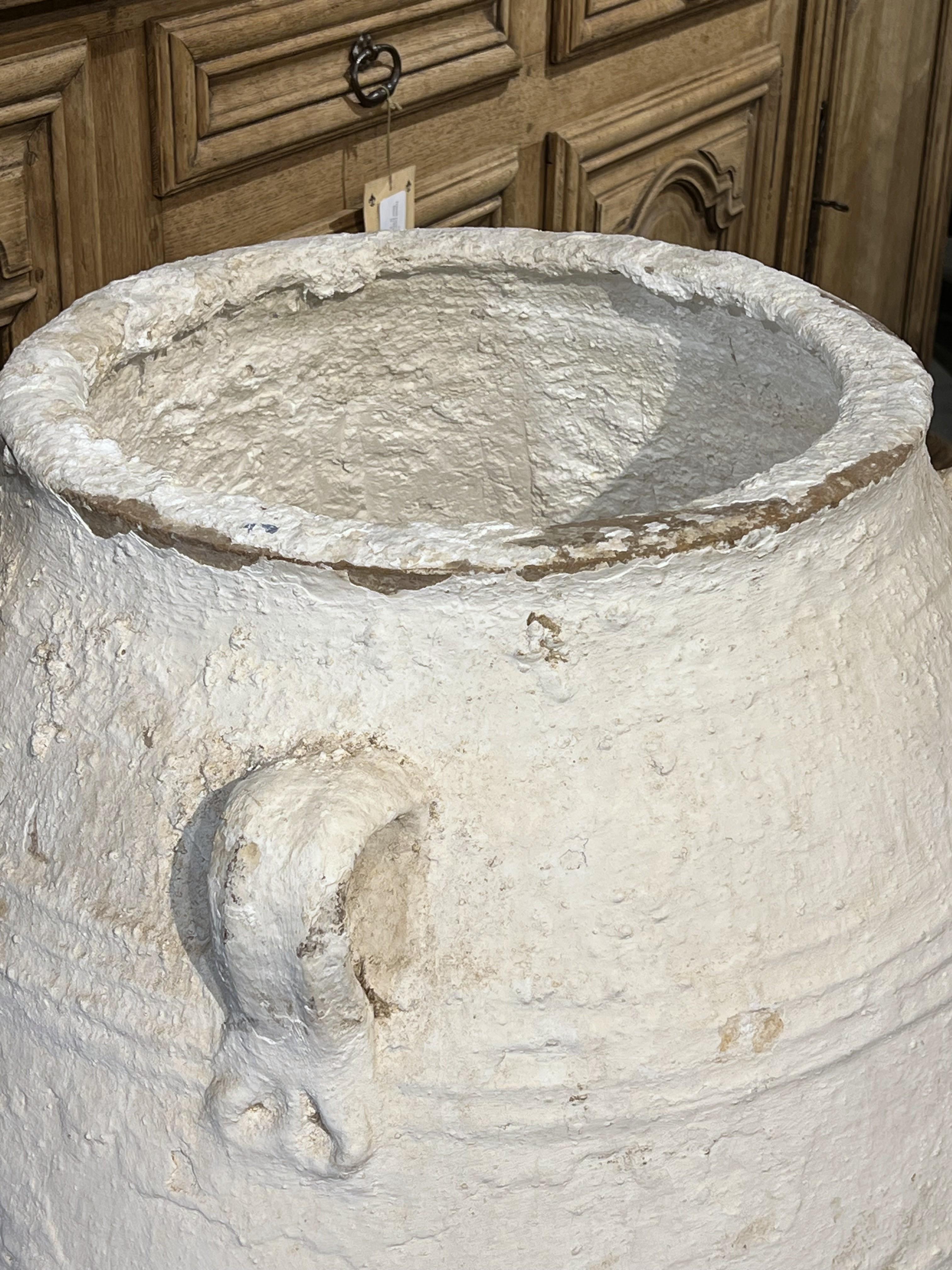 Gran olla antigua de 3 asas para aceite de oliva o vino, Grecia, circa 1875 siglo XIX en venta