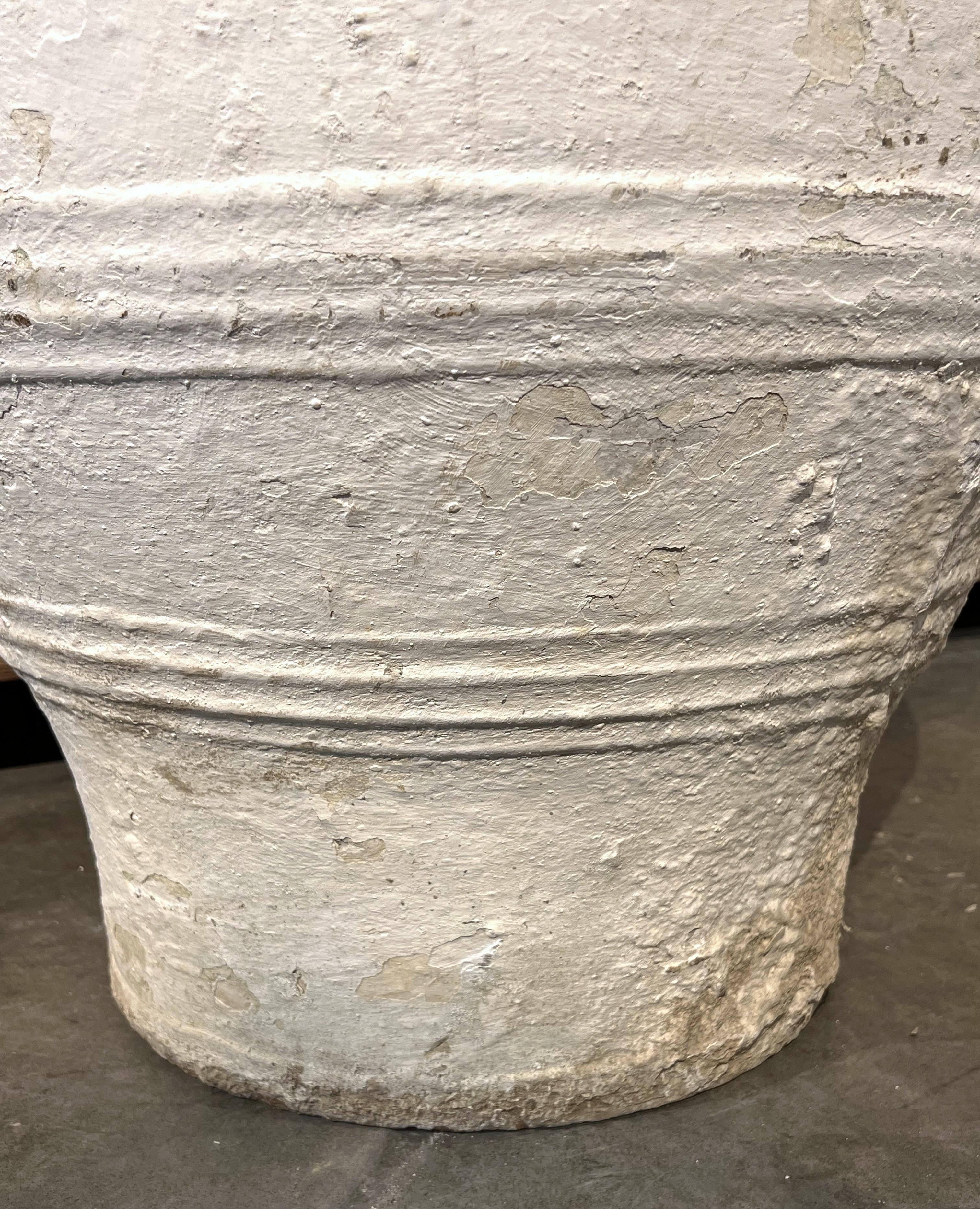 Gran olla antigua de 3 asas para aceite de oliva o vino, Grecia, circa 1875 en venta 1