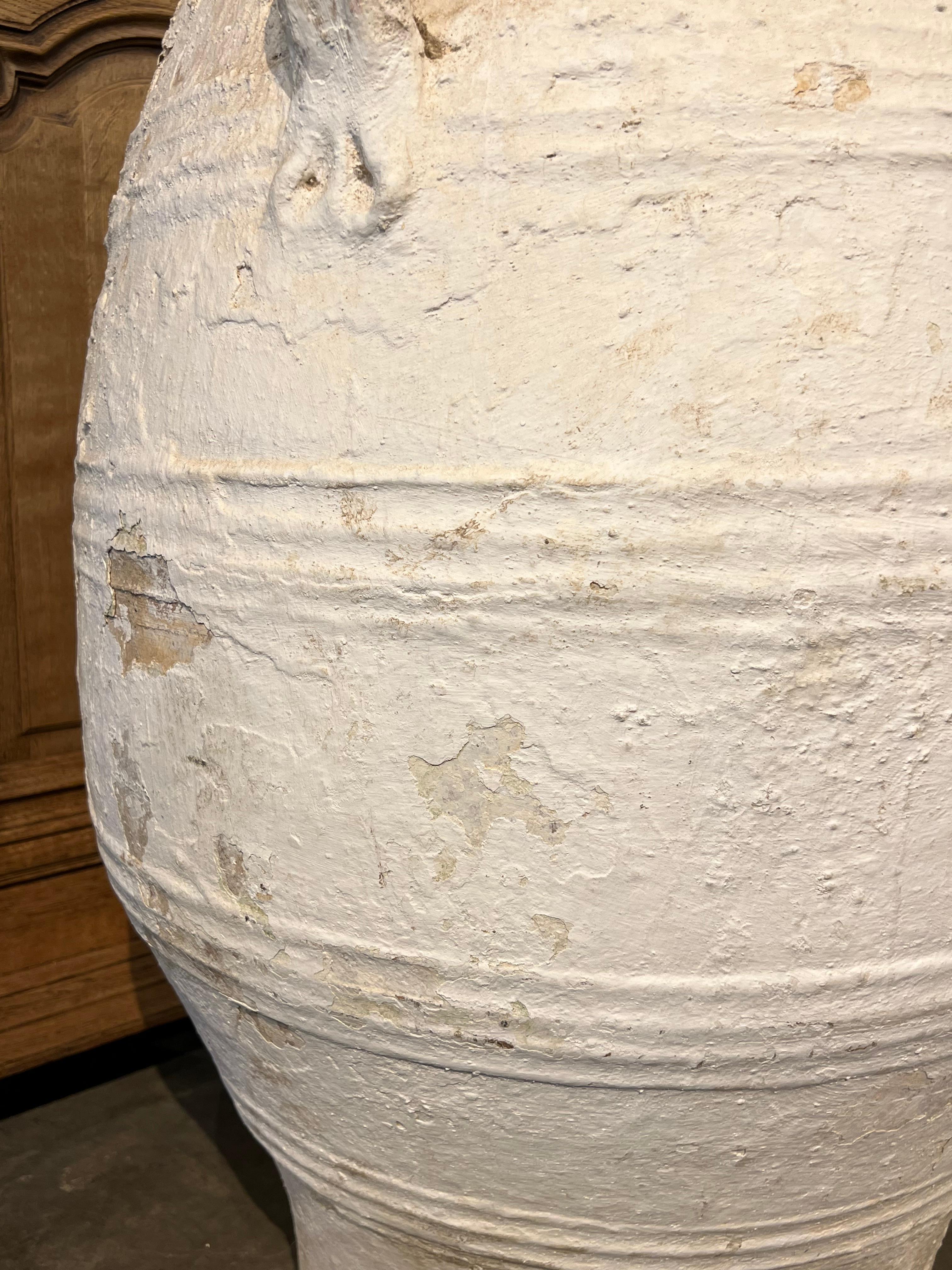 Gran olla antigua de 3 asas para aceite de oliva o vino, Grecia, circa 1875 en venta 2