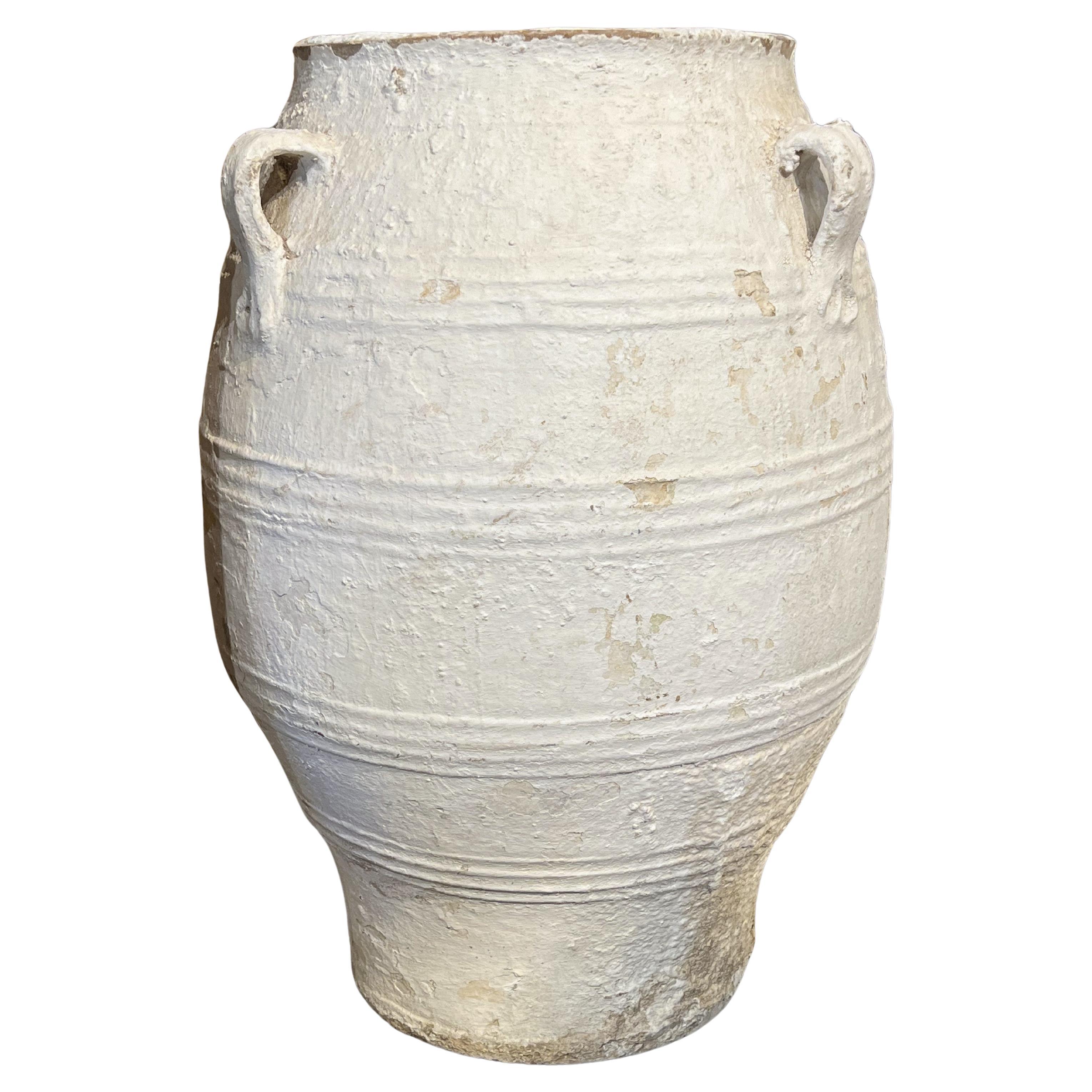 Gran olla antigua de 3 asas para aceite de oliva o vino, Grecia, circa 1875 en venta
