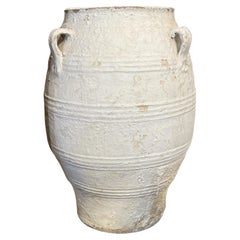 Gran olla antigua de 3 asas para aceite de oliva o vino, Grecia, circa 1875