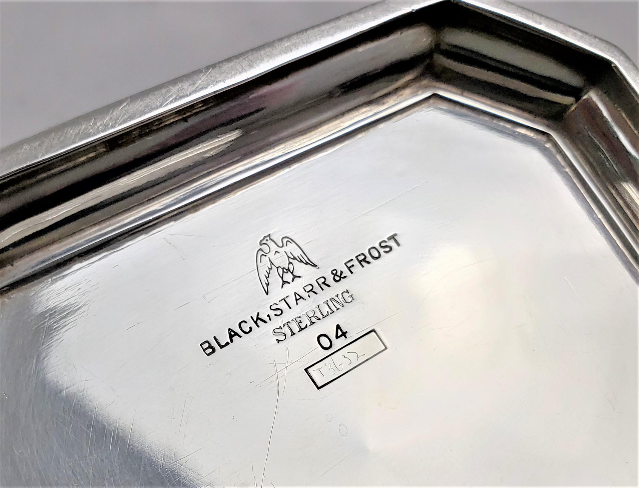 Large Antique 7 Piece Art Deco Black, Starr & Frost Sterling Silver Tea Set 7