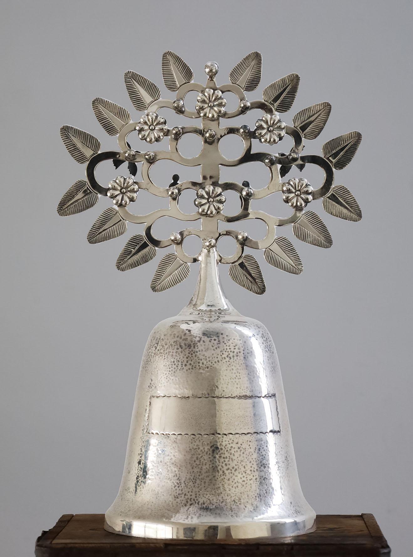 Großes antikes 925er Silber, antik  „Arbol de la Vida“  Glocke (Volkskunst) im Angebot