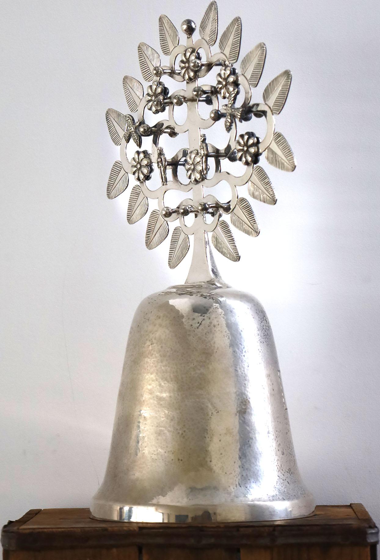 Großes antikes 925er Silber, antik  „Arbol de la Vida“  Glocke (Mexikanisch) im Angebot