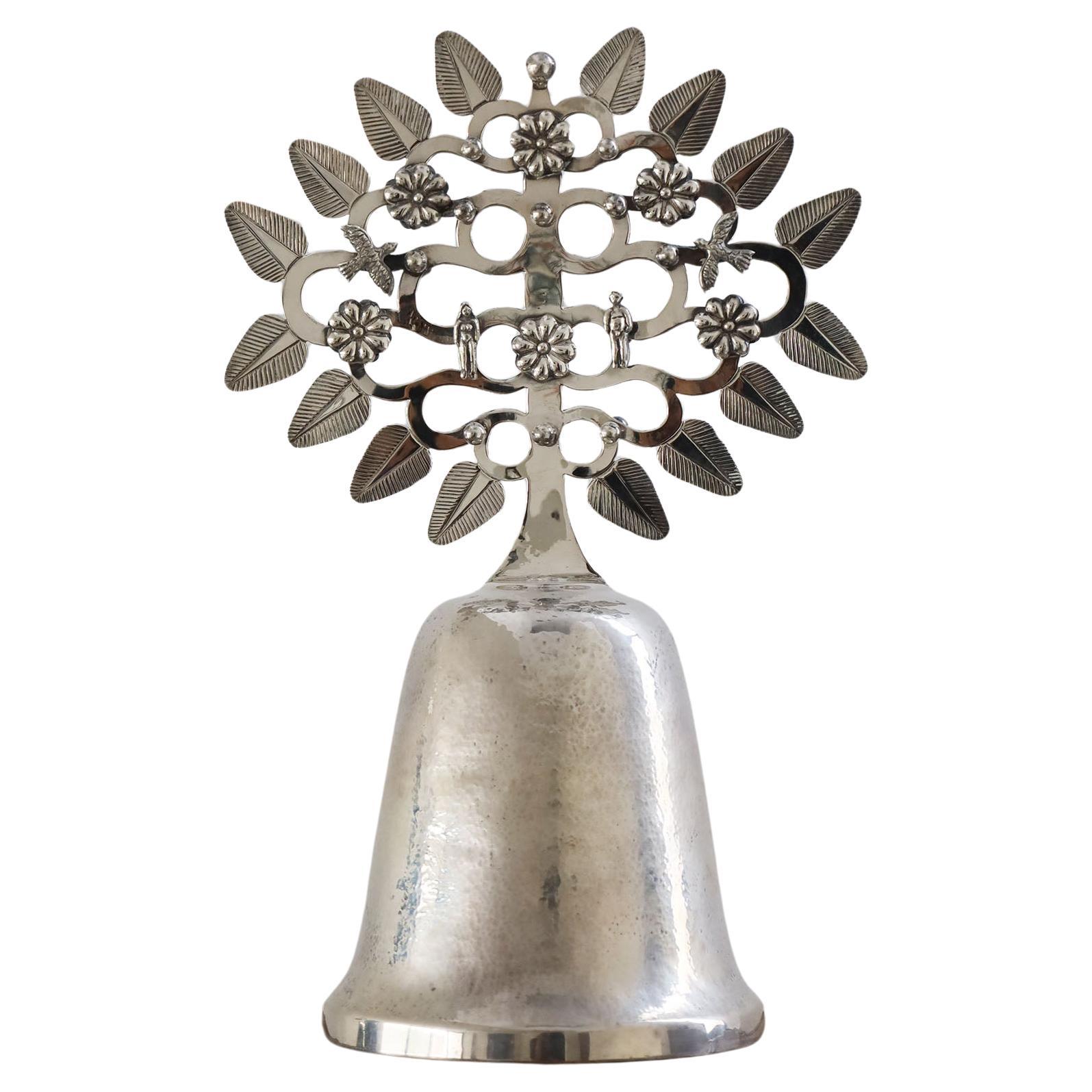 Großes antikes 925er Silber, antik  „Arbol de la Vida“  Glocke im Angebot